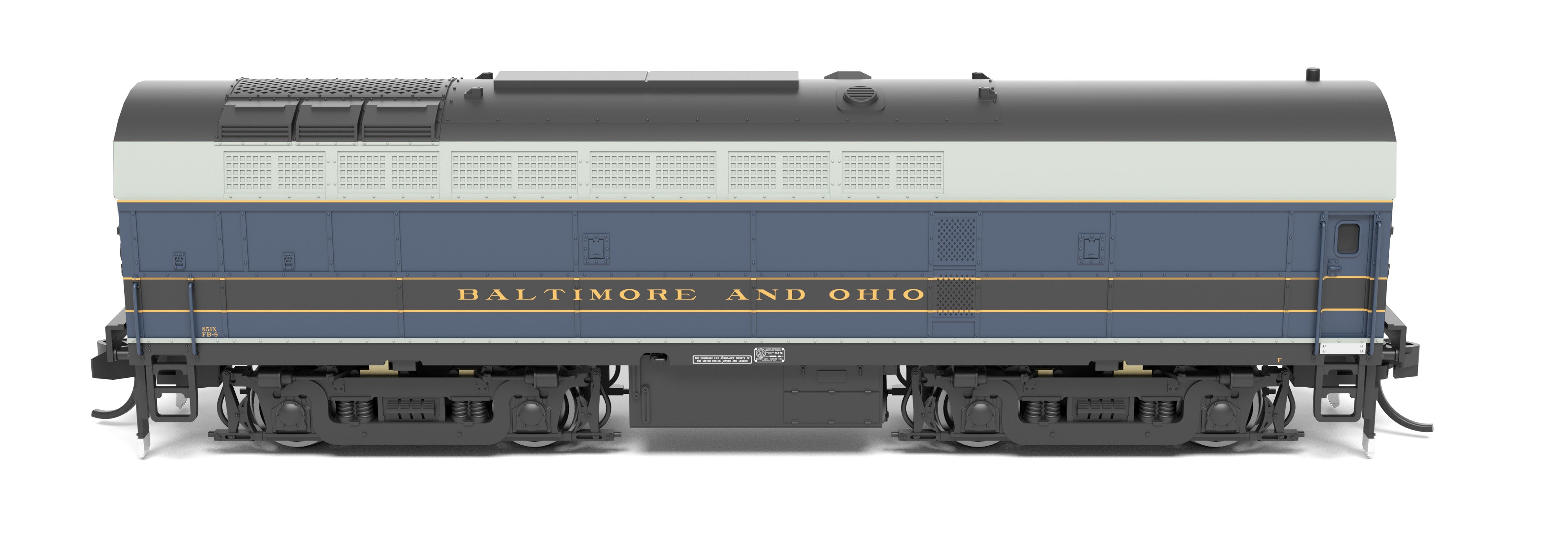 9627 B&O Sharknose, RF-16 A/B set, 851A/851X, As-Delivered, A-unit Paragon4 Sound/DC/DCC, Unpowered B, N