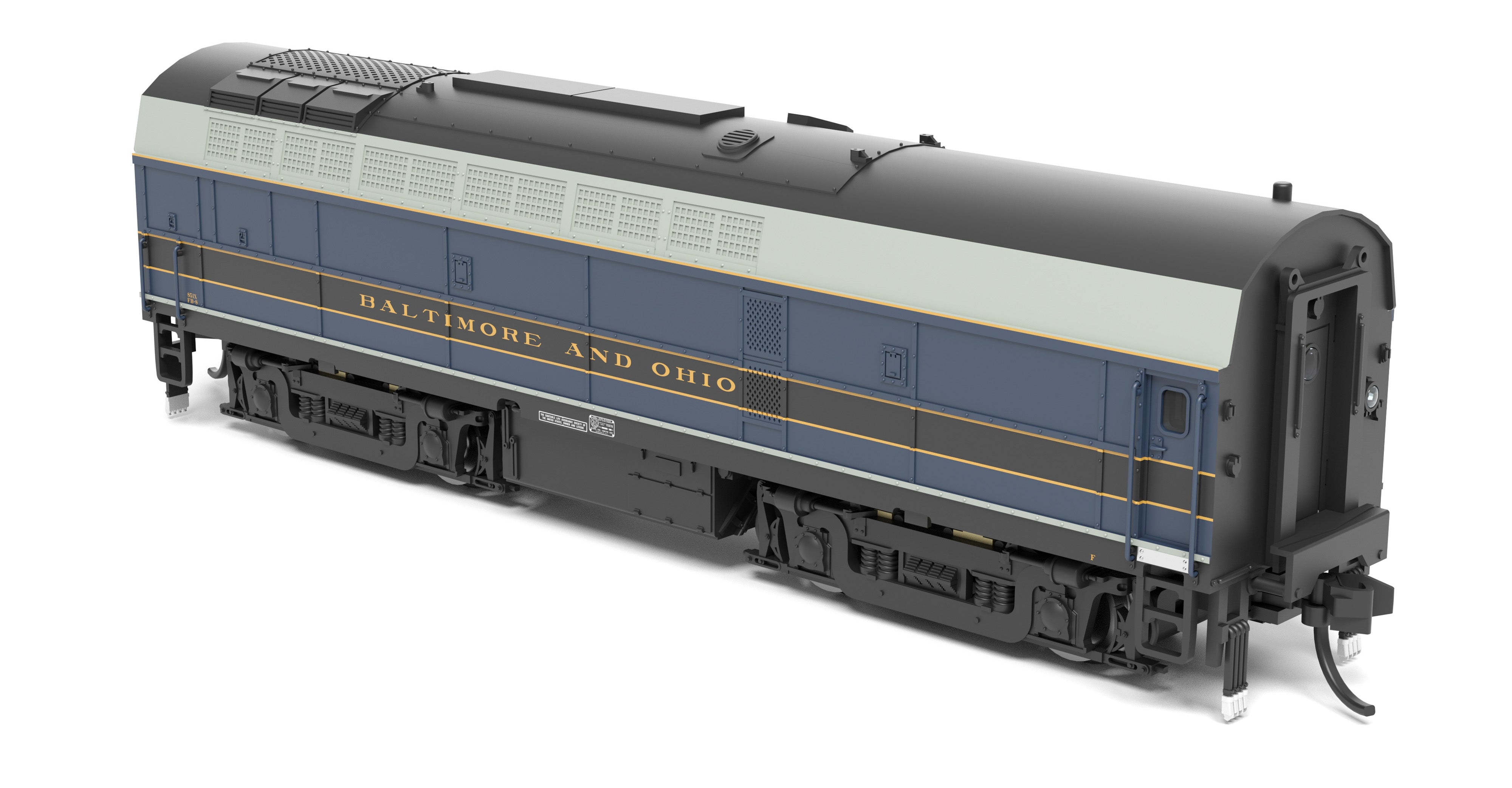 9627 B&O Sharknose, RF-16 A/B set, 851A/851X, As-Delivered, A-unit Paragon4 Sound/DC/DCC, Unpowered B, N