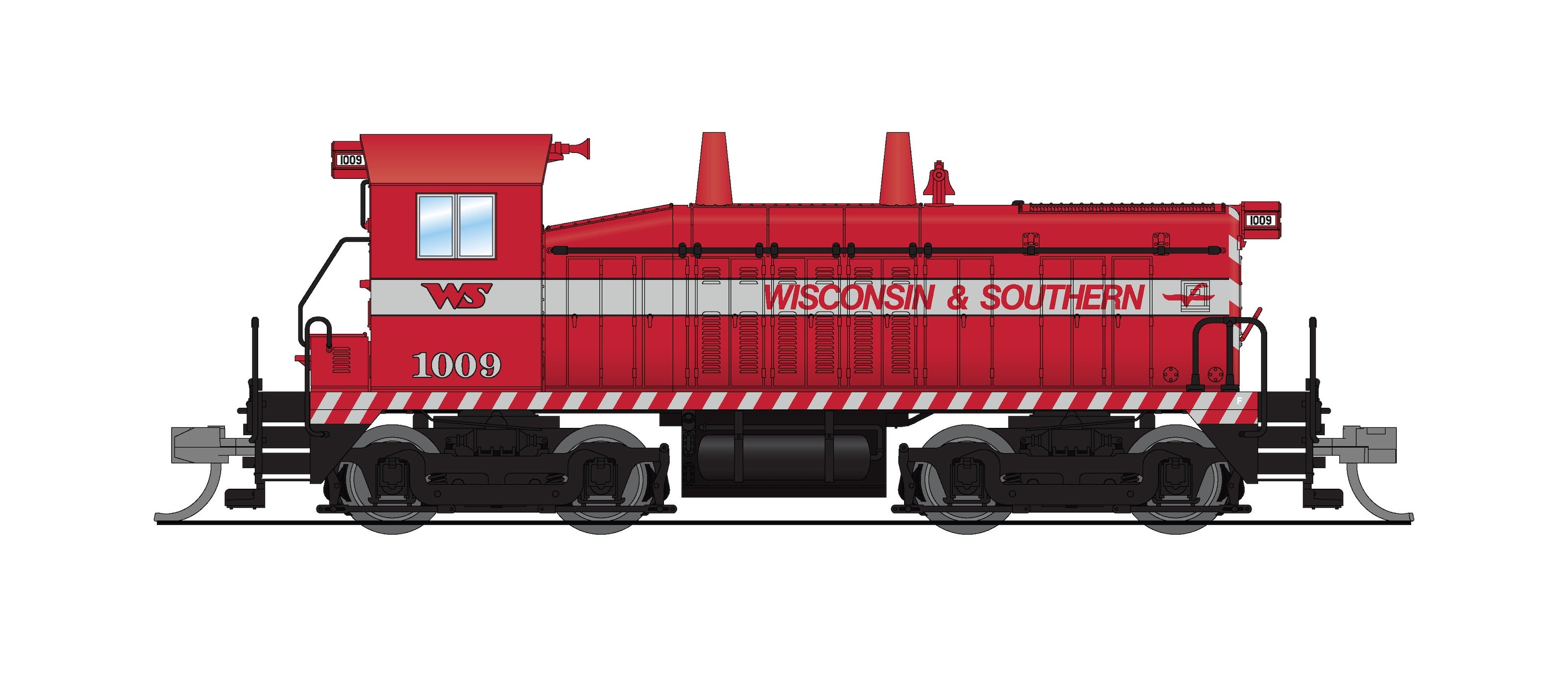 9319 EMD NW2 Switcher, WSOR 1009, Red & Gray, Paragon4 Sound/DC/DCC, N (Hobbytyme Exclusive)