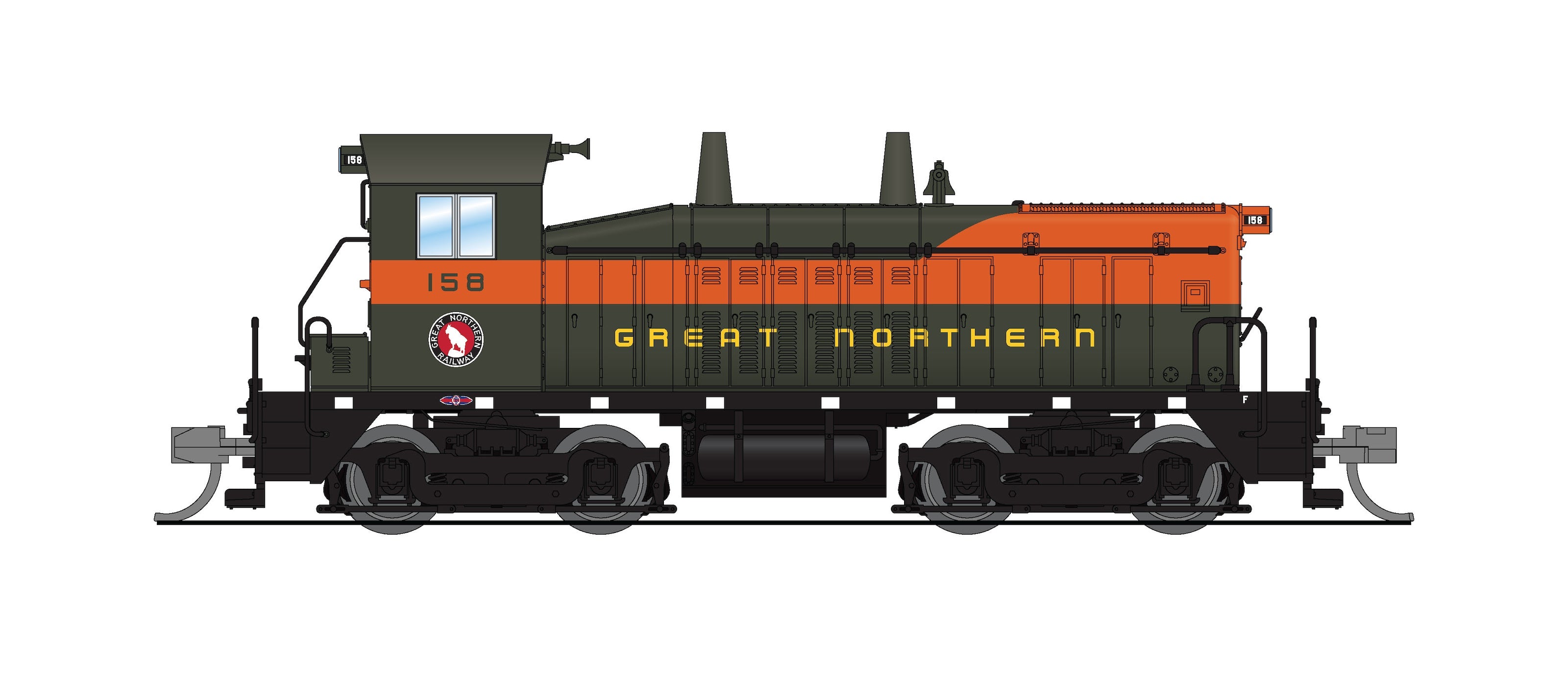 9322 EMD NW2 Switcher, GN 158, Simplified Empire Builder, No-Sound / DCC-Ready, N