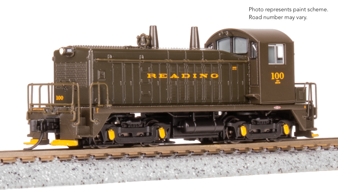 9330 EMD NW2 Switcher, RDG 100, Green & Yellow, No-Sound / DCC-Ready, N