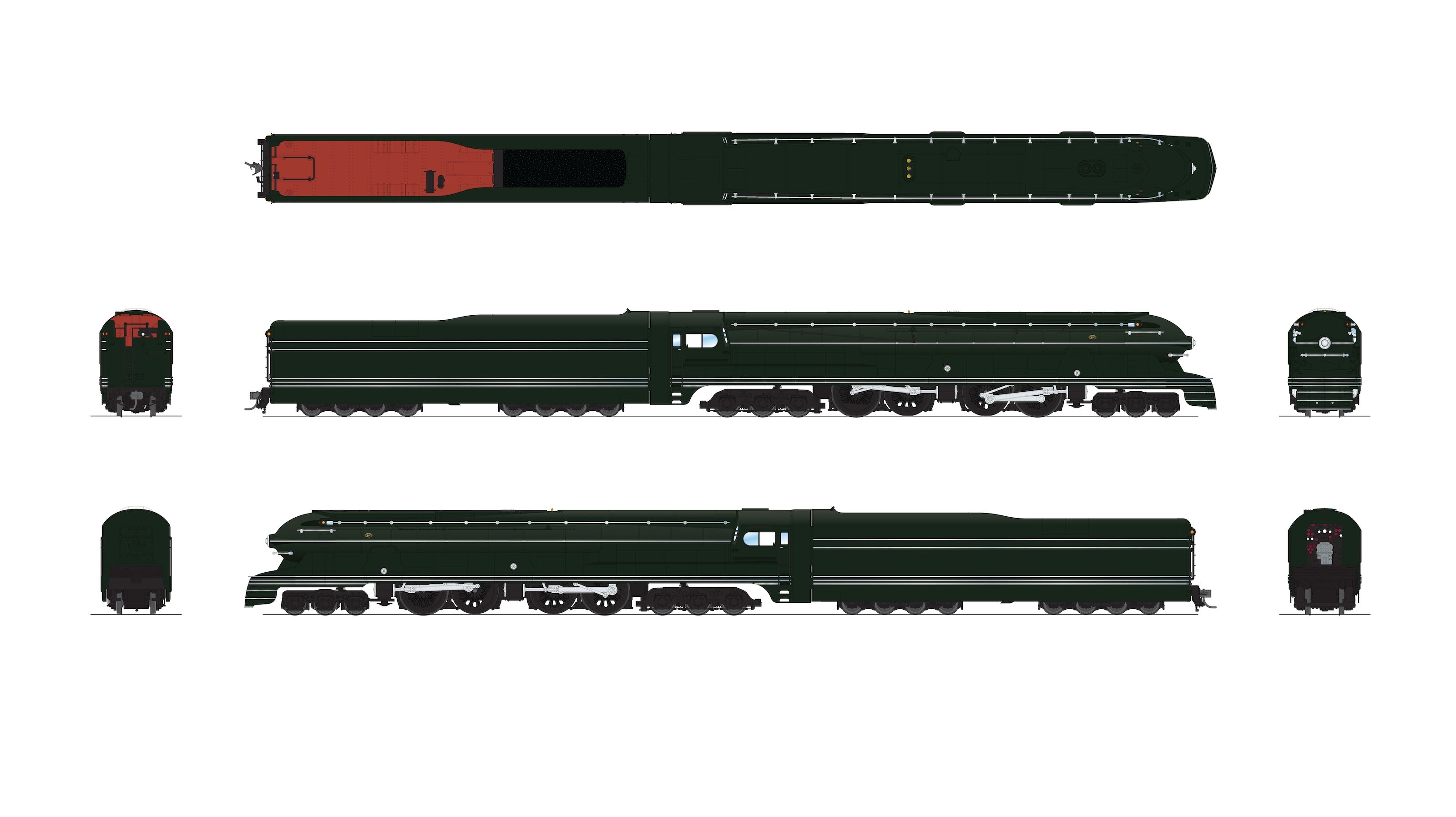 9377 PRR S1 6-4-4-6 Duplex, Unlettered, No-Sound / DCC-Ready, HO