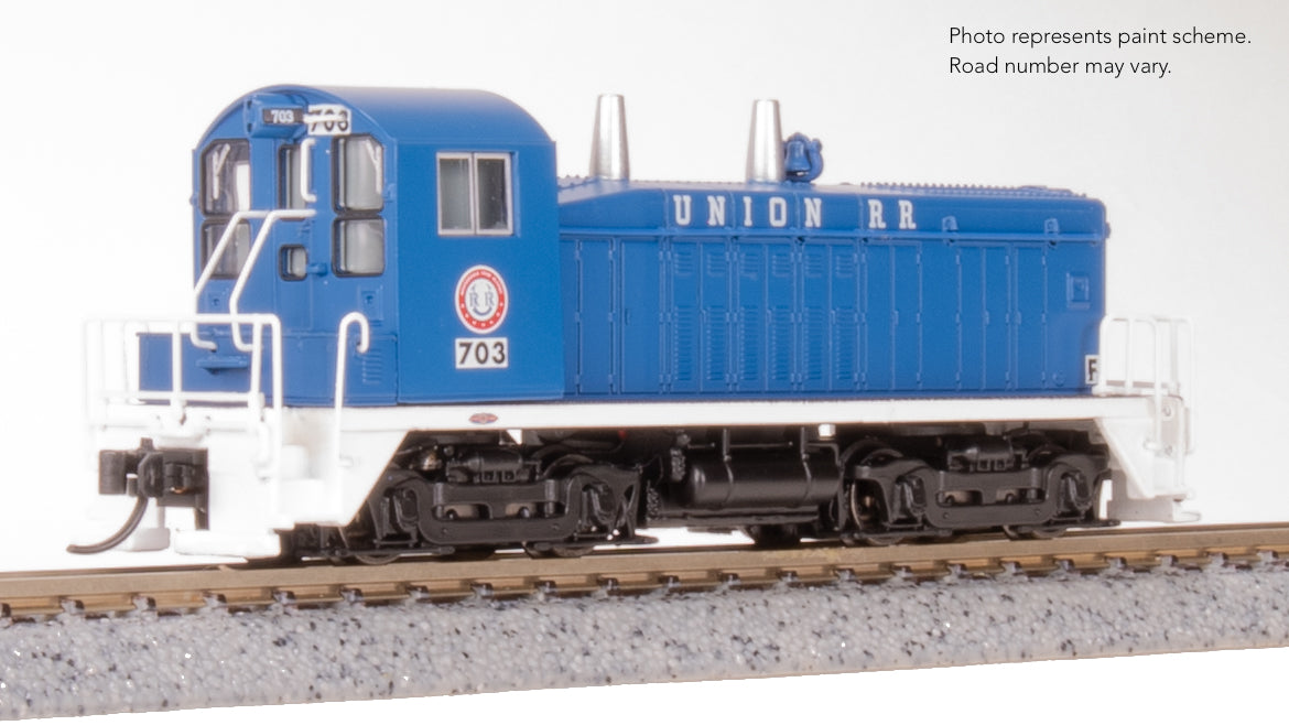 9392 EMD SW7 Switcher, Union RR 703, Blue & White, No-Sound / DCC-Ready, N