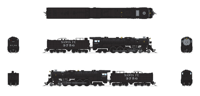 9403 ATSF 4-8-4, #3759, In Service, Paragon4 Sound/DC/DCC, N, w/ Smoke