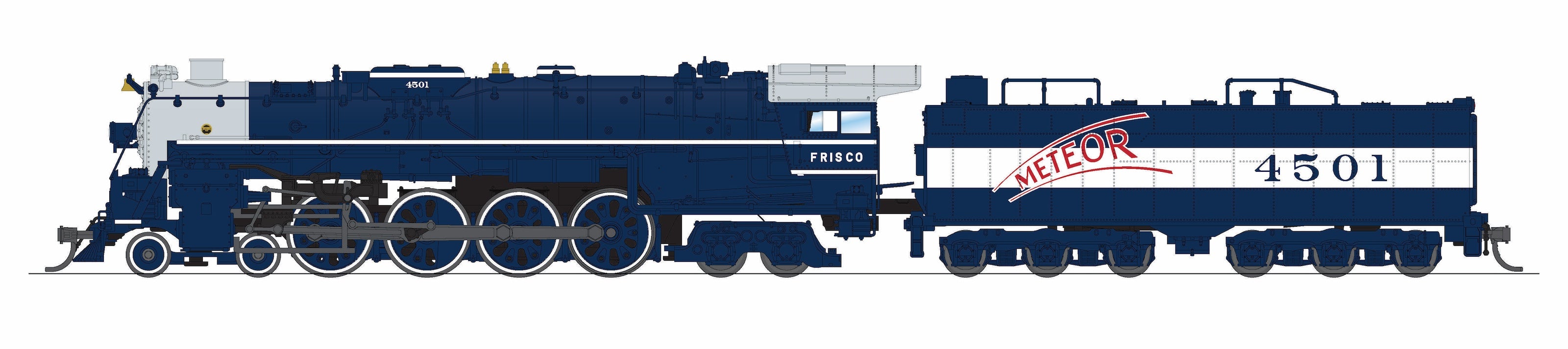 9408 Frisco 4501, "Meteor" Scheme, Paragon4 Sound/DC/DCC, N, w/ Smoke (Trainworld Exclusive)