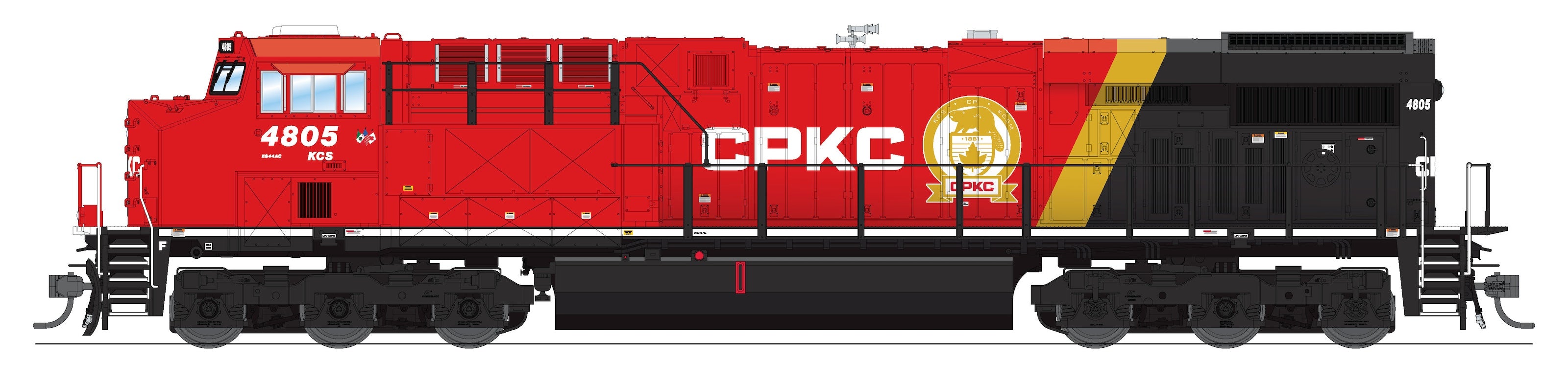 9440 GE ES44AC, CPKC 4805, Golden Beaver Scheme, Paragon4 Sound/DC/DCC, Smoke, HO CLUB PRICE $199.99