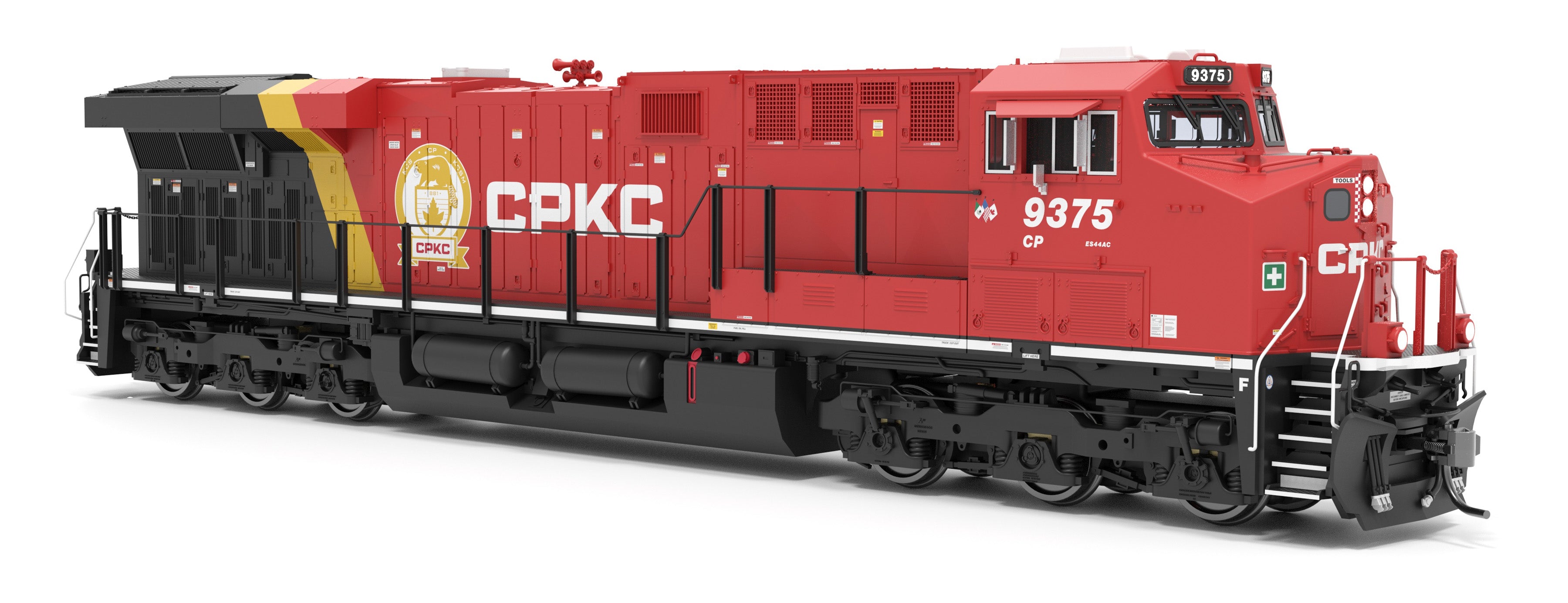 9441 GE ES44AC, CPKC 9375, Golden Beaver Scheme, Paragon4 Sound/DC/DCC, Smoke, HO CLUB PRICE $199.99