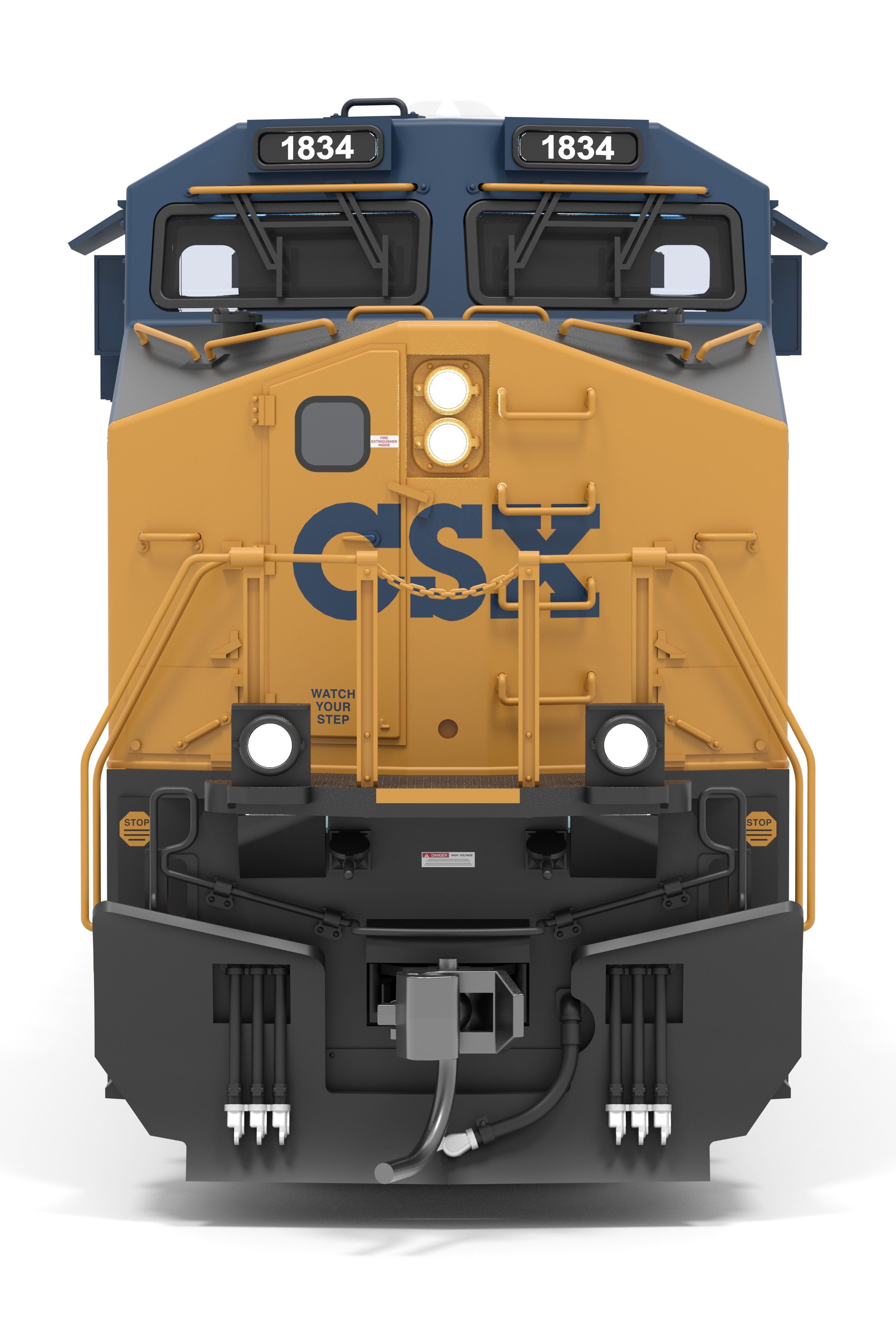 9447 GE ES44AC, CSX 1834, Georgia Railroad Heritage Locomotive, No-Sou