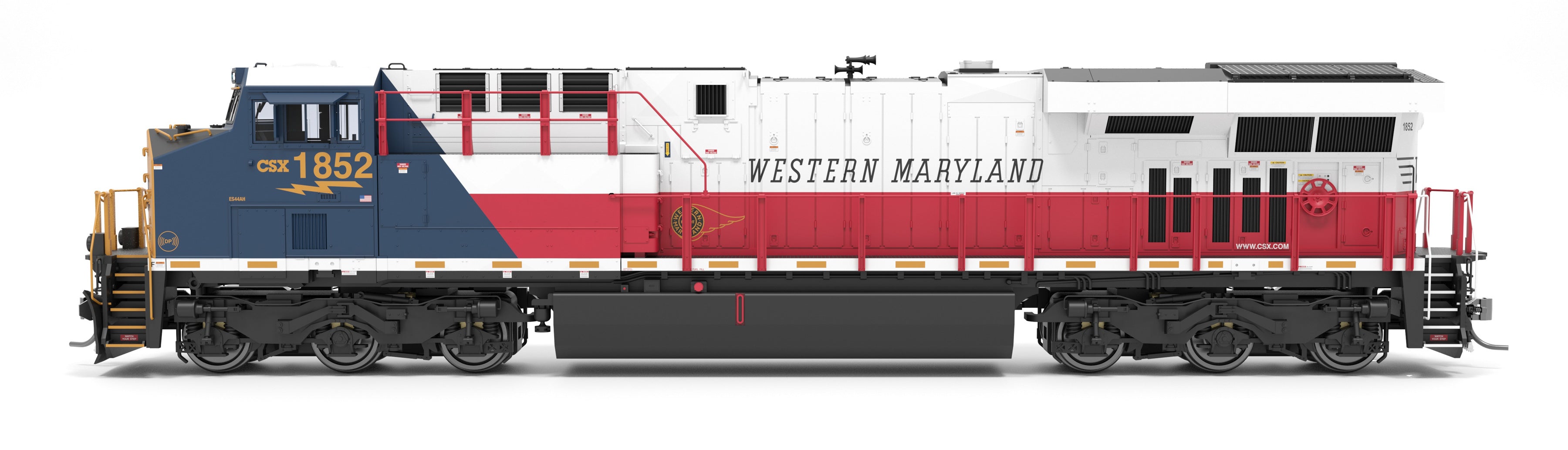 9448 GE ES44AC, CSX 1852, Western Maryland Heritage Locomotive, No-Sound / DCC-Ready, HO CLUB PRICE $129.99