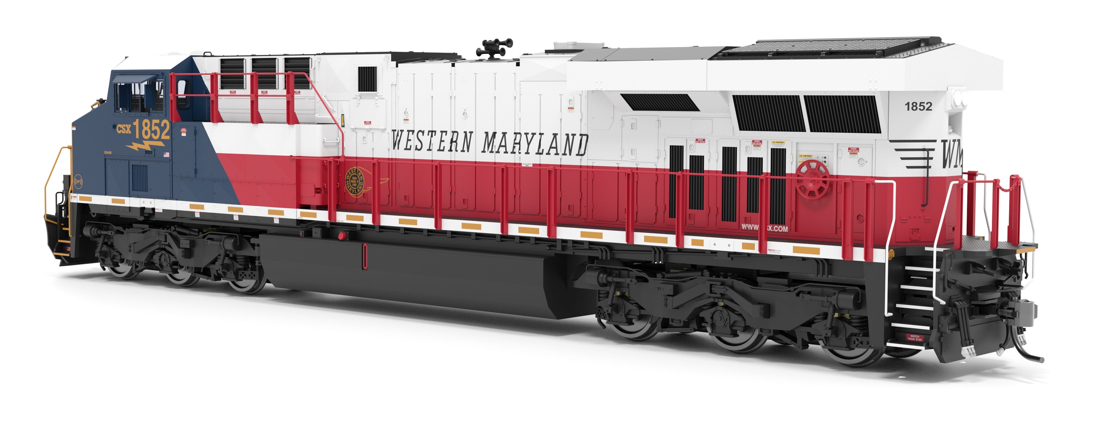 9448 GE ES44AC, CSX 1852, Western Maryland Heritage Locomotive, No-Sound / DCC-Ready, HO CLUB PRICE $129.99