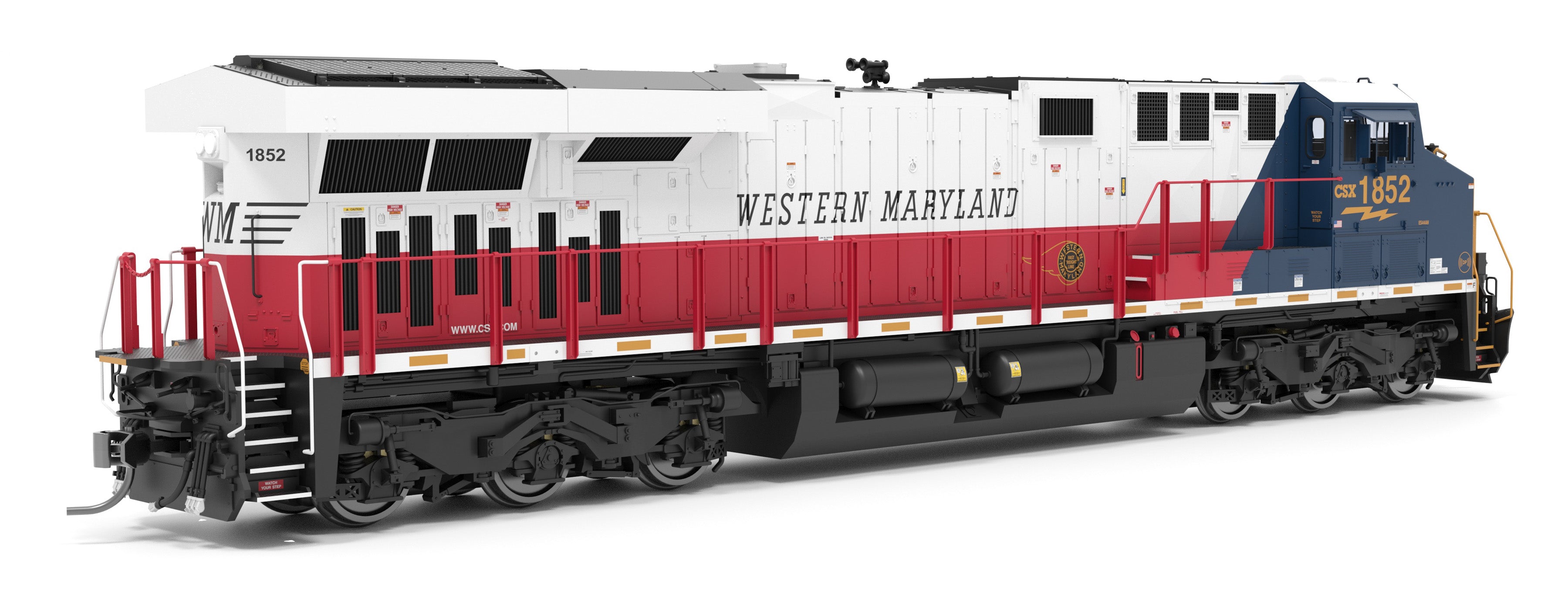 9448 GE ES44AC, CSX 1852, Western Maryland Heritage Locomotive, No-Sound / DCC-Ready, HO CLUB PRICE $129.99