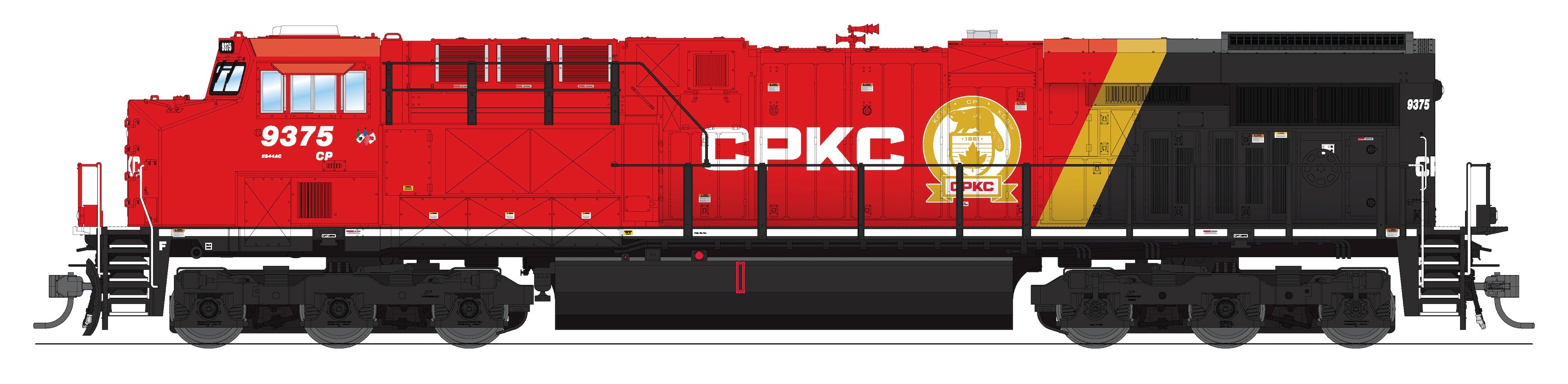 9446 GE ES44AC, CPKC 9375, Golden Beaver Scheme, No-Sound / DCC-Ready, HO CLUB PRICE $129.99