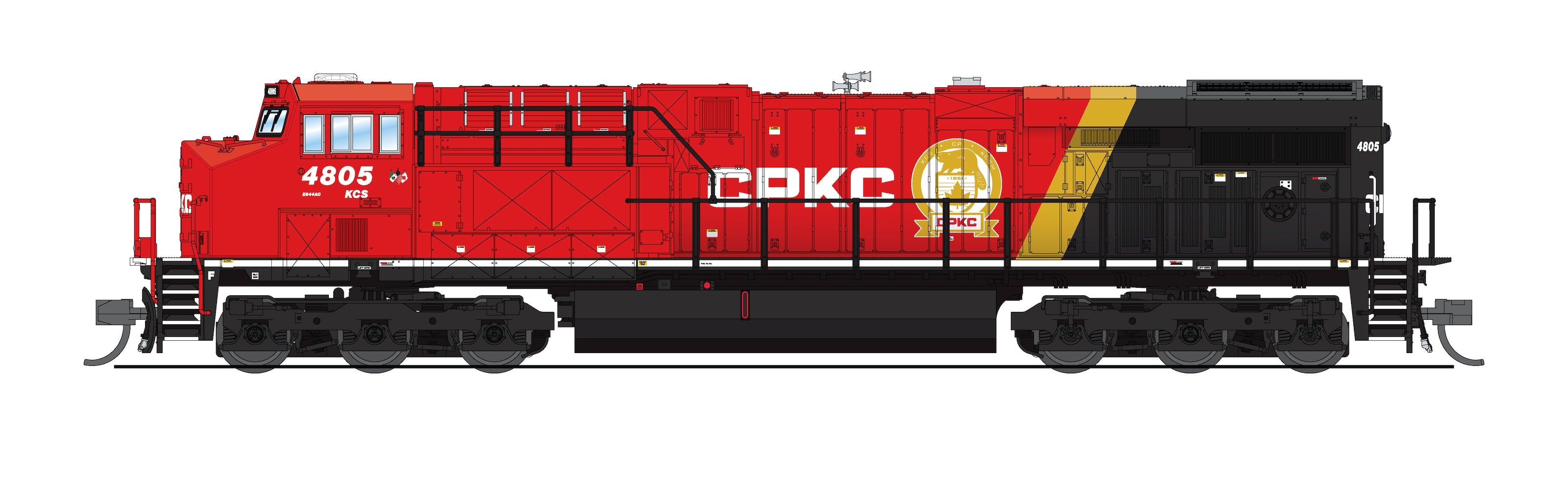 9450 GE ES44AC, CPKC 4805, Golden Beaver Scheme, Paragon4 Sound/DC/DCC, N CLUB PRICE $149.99