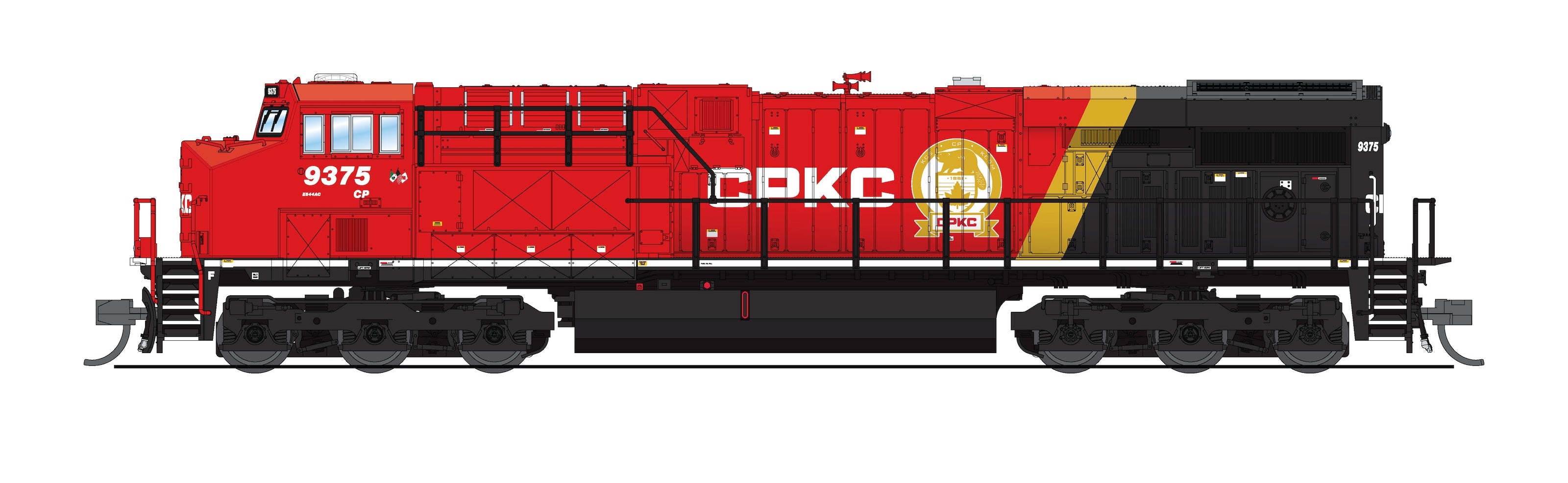 9451 GE ES44AC, CPKC 9375, Golden Beaver Scheme, Paragon4 Sound/DC/DCC, N CLUB PRICE $149.99