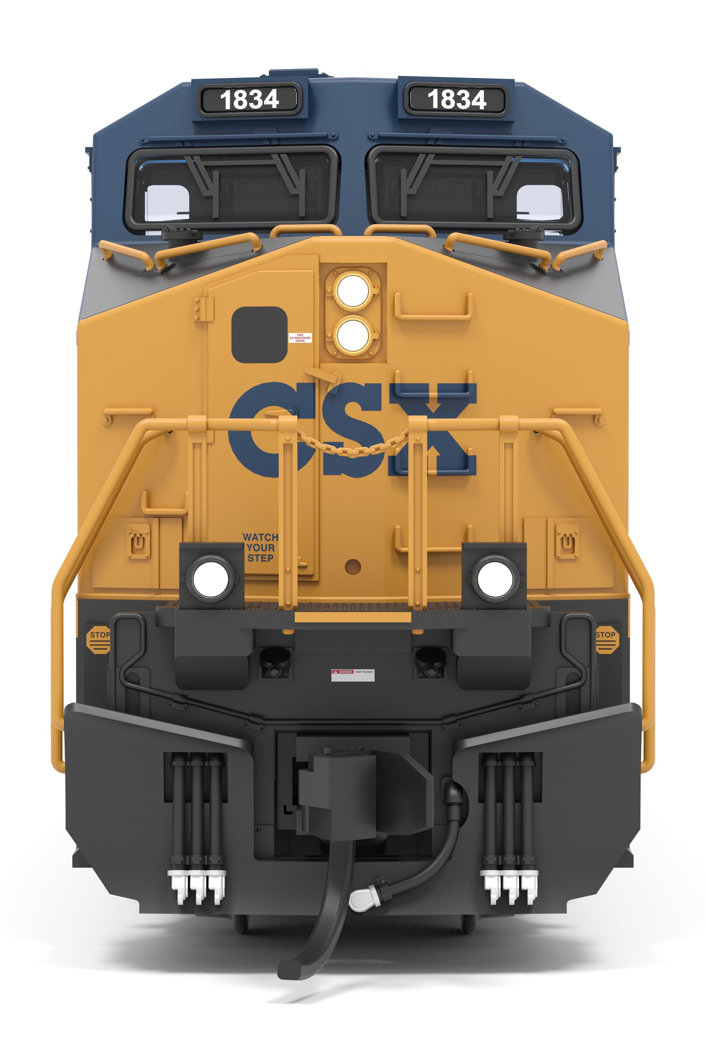 9457 GE ES44AC, CSX 1834, Georgia Railroad Heritage Locomotive, No-Sou