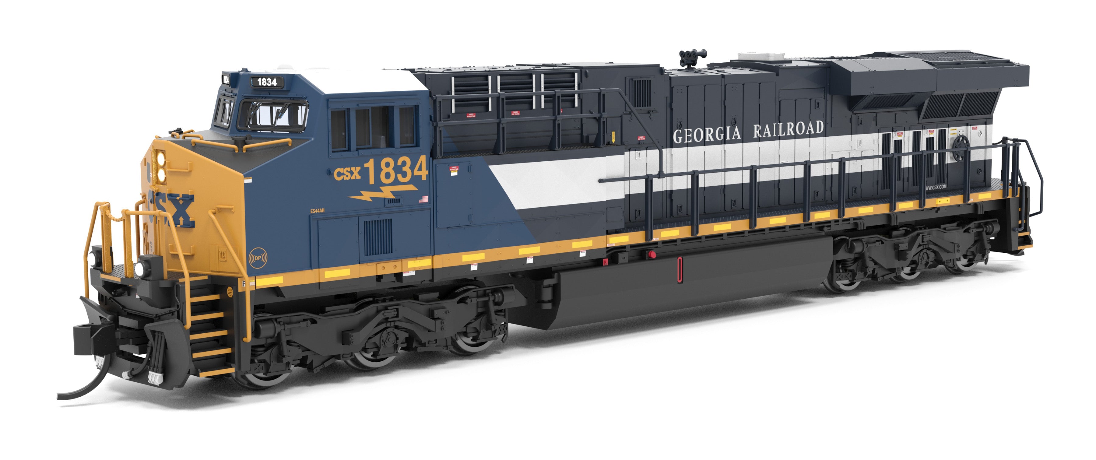 9457 GE ES44AC, CSX 1834, Georgia Railroad Heritage Locomotive, No-Sound / DCC-Ready, N CLUB PRICE $99.99