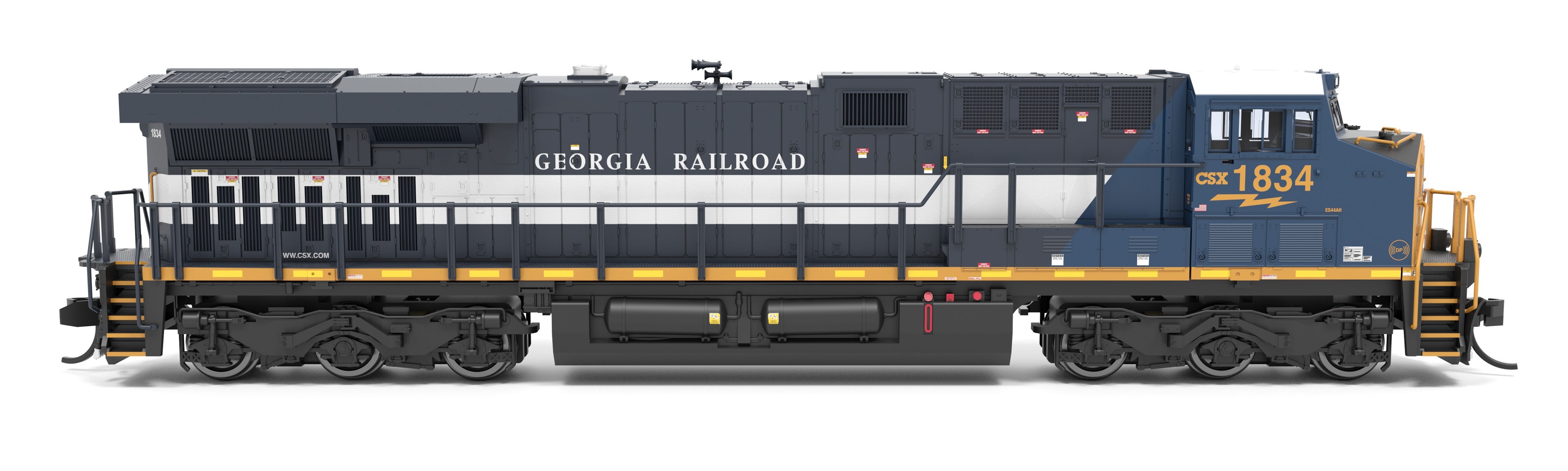 9457 GE ES44AC, CSX 1834, Georgia Railroad Heritage Locomotive, No-Sou