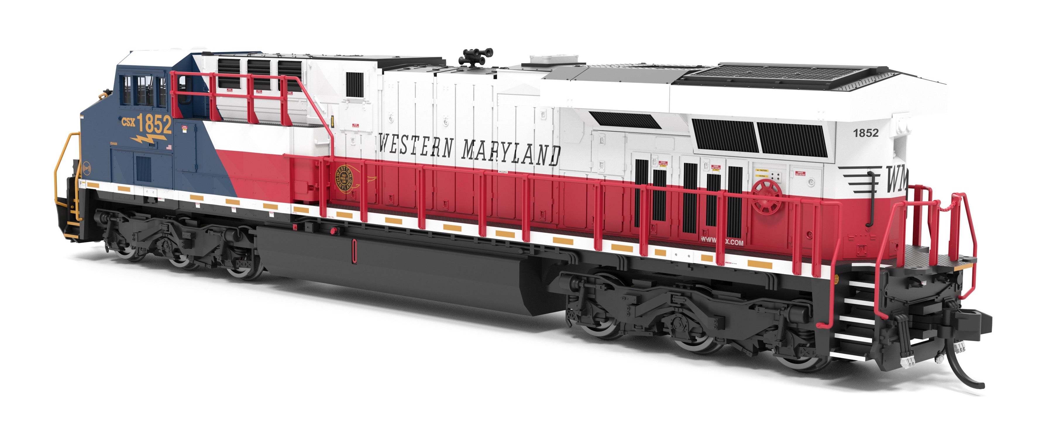 9458 GE ES44AC, CSX 1852, Western Maryland Heritage Locomotive, No-Sou