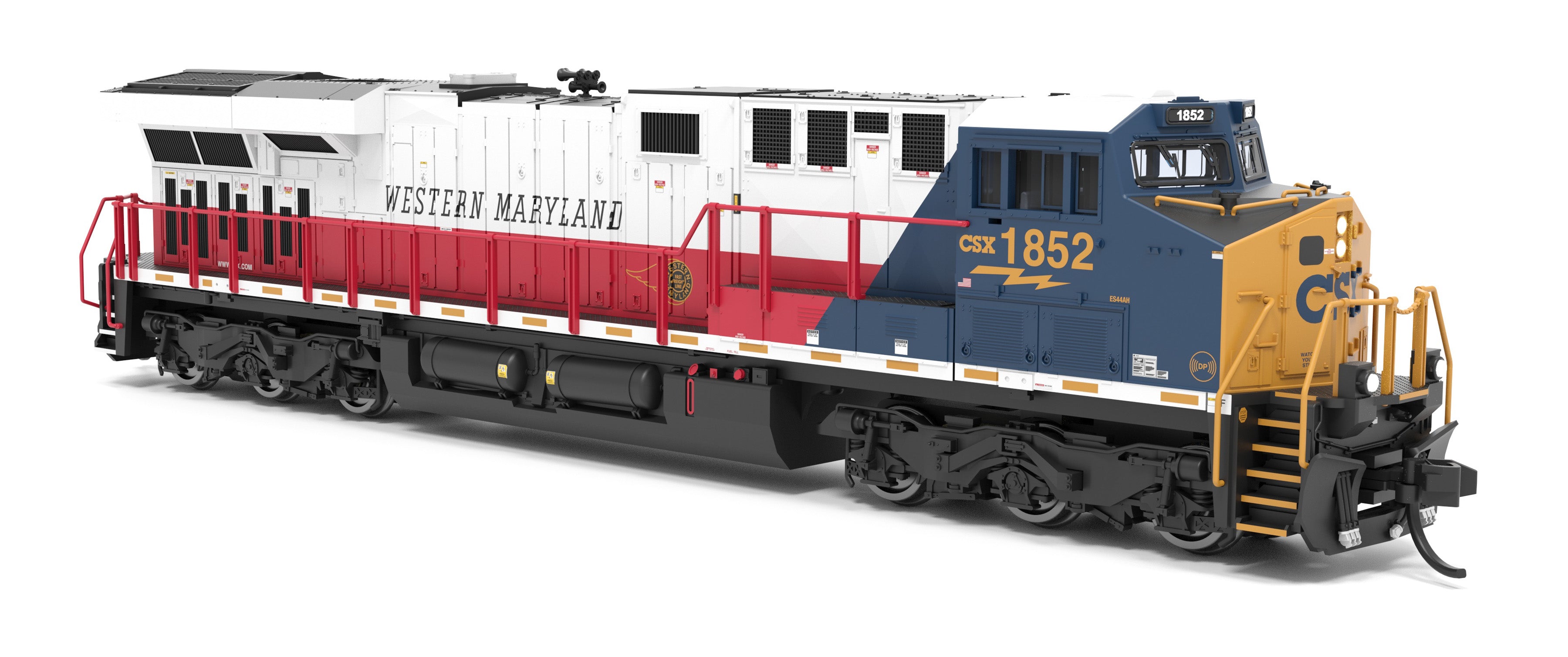 9458 GE ES44AC, CSX 1852, Western Maryland Heritage Locomotive, No-Sound / DCC-Ready, N CLUB PRICE $99.99