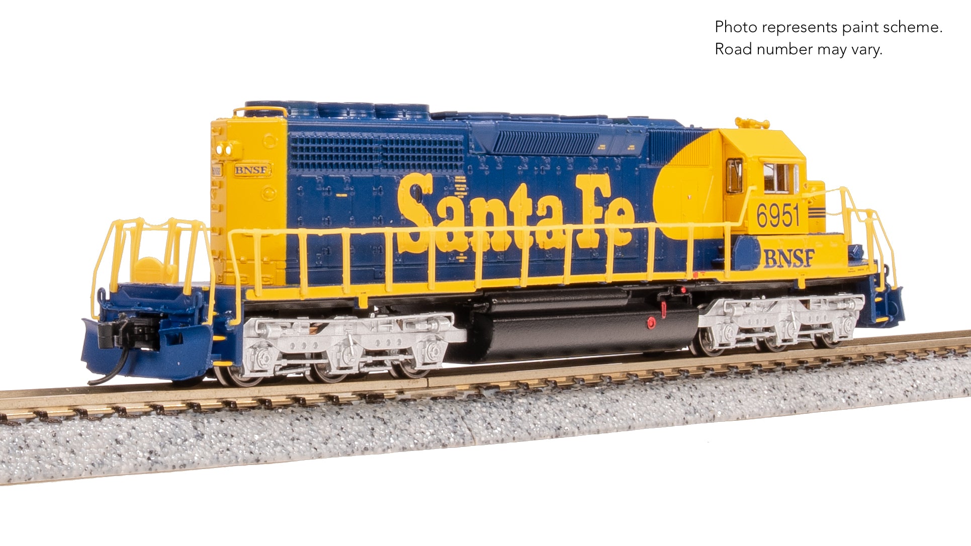 9461 EMD SD40-2, BNSF 6951, ATSF Blue/Yellow w/ Patch, Paragon4 Sound/DC/DCC, N