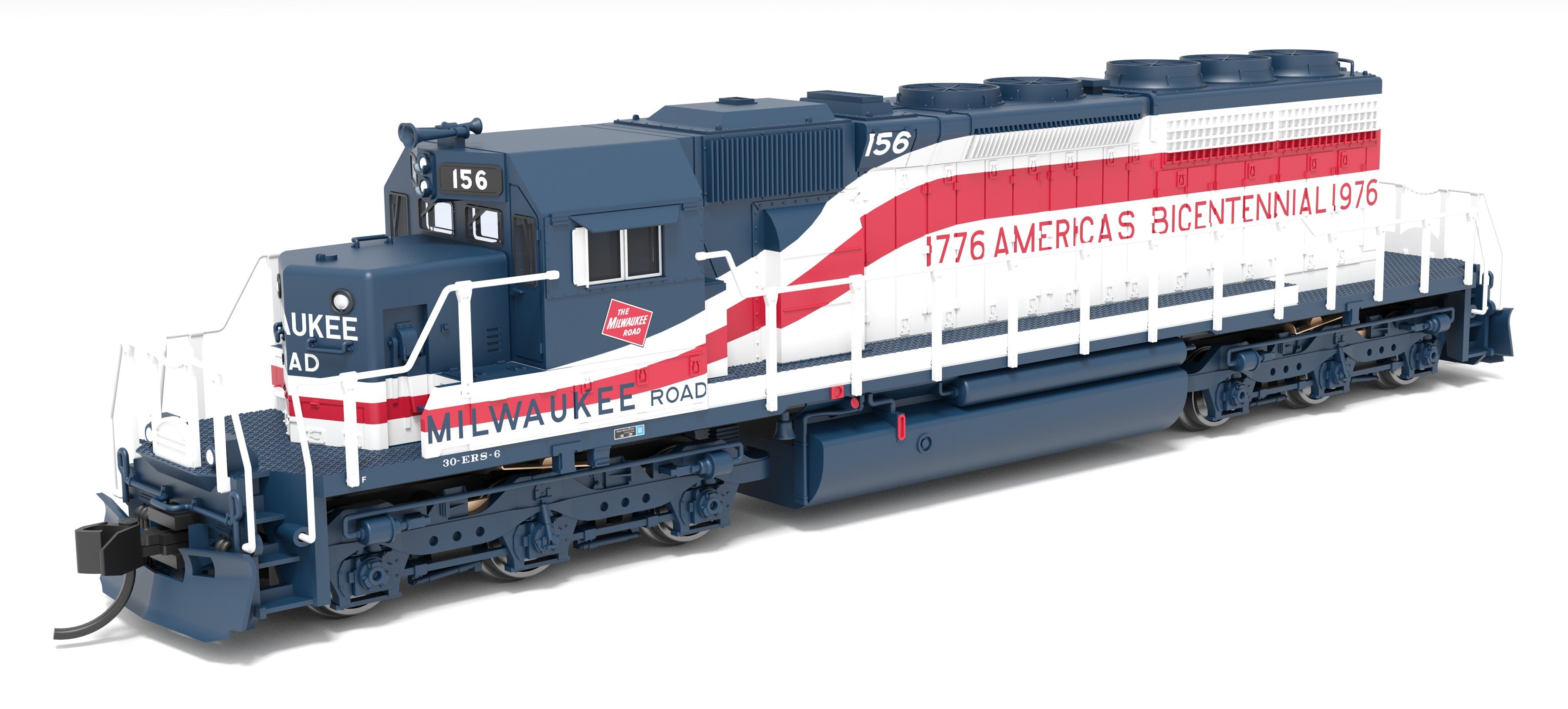 ***BLEMISHED (See photos, sold as-is) REFURBISHED BR9466 EMD SD40-2, MILW 156, Bicentennial Paint Scheme, Paragon4 Sound/DC/DCC, N