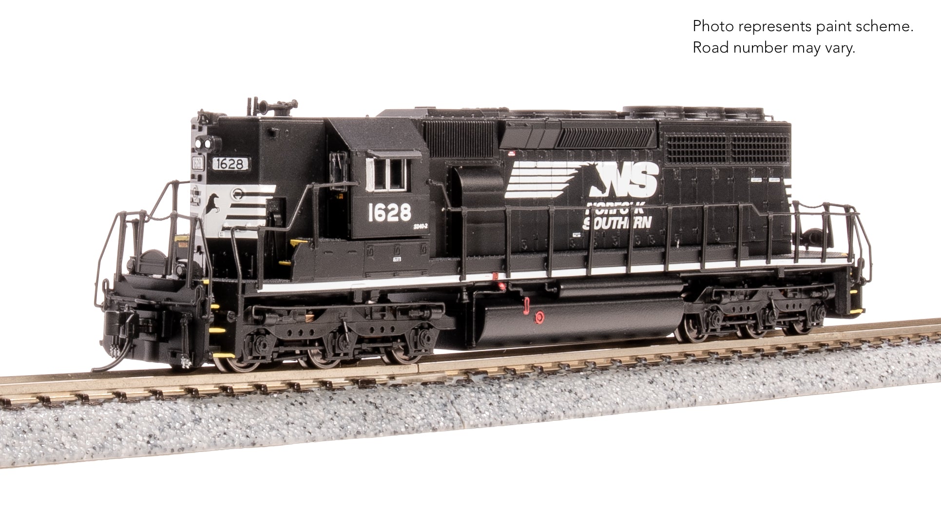 9467 EMD SD40-2, NS 1628, Black/White w/ High Hood, Paragon4 Sound/DC/DCC, N