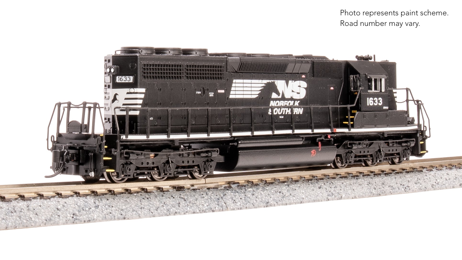 9488 EMD SD40-2, NS 1633, Black/White w/ High Hood, No-Sound / DCC-Ready, N