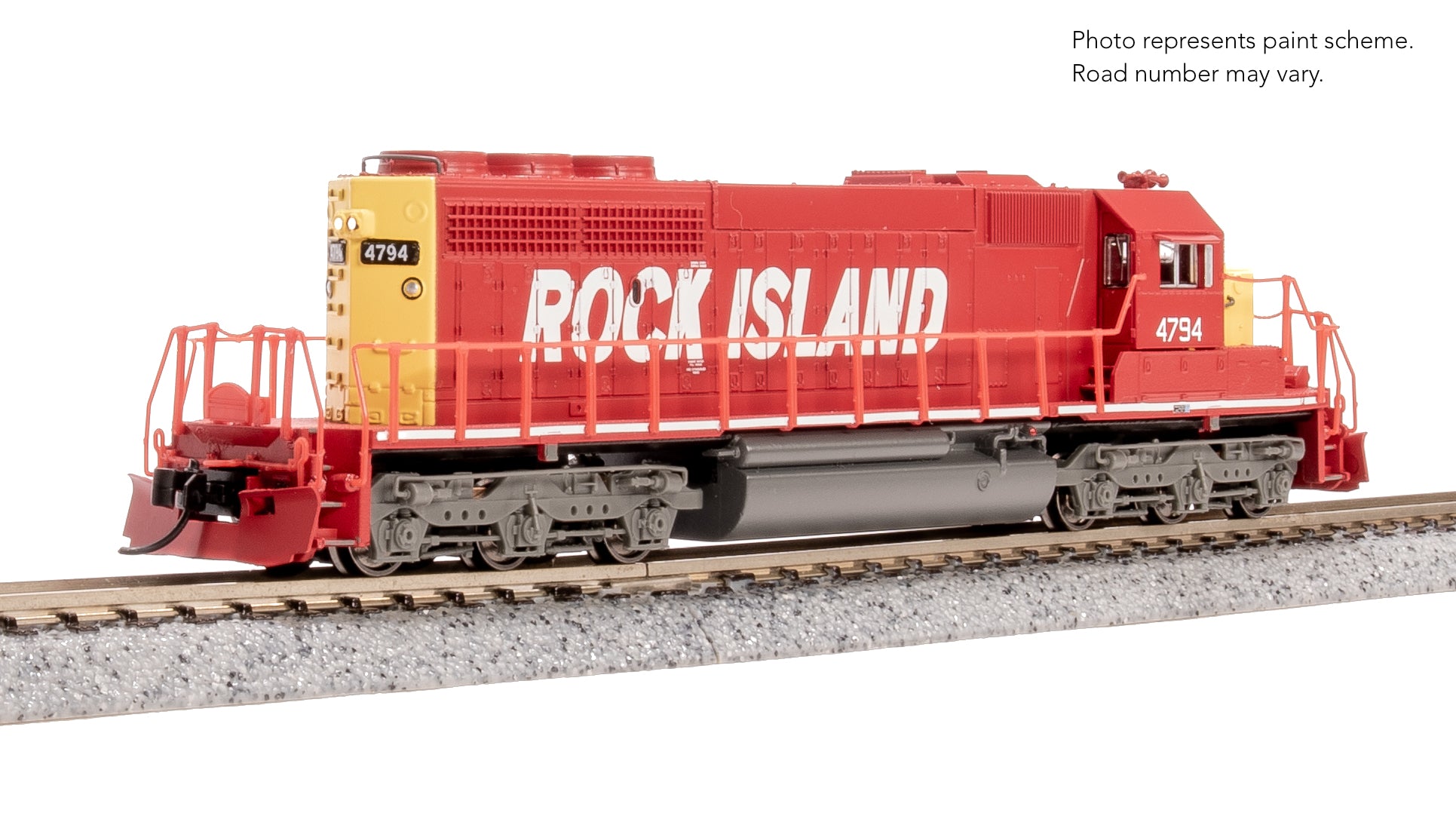 9489 EMD SD40-2, Rock Island 4794, Red & Yellow, No-Sound / DCC-Ready, N