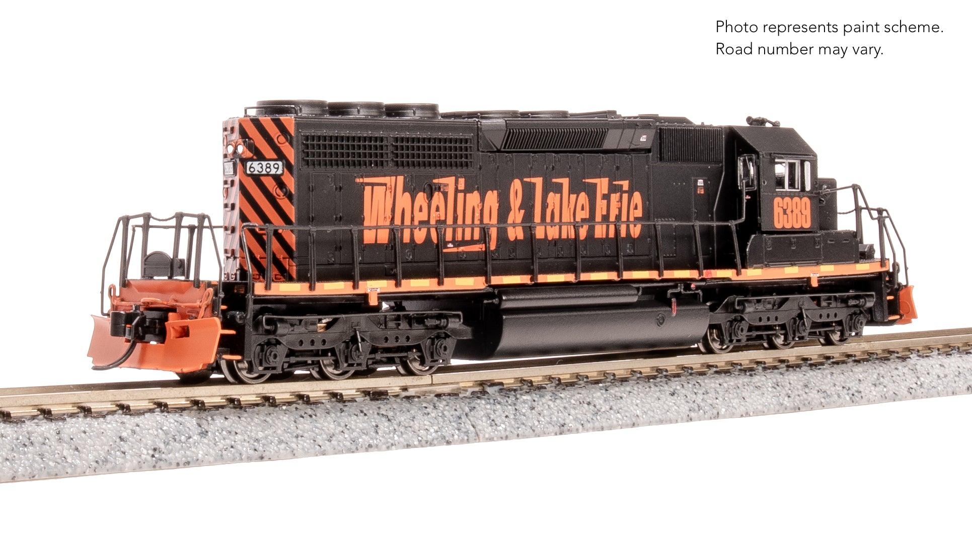 9493 EMD SD40-2, W&LE 6389, Black & Orange, No-Sound / DCC-Ready, N