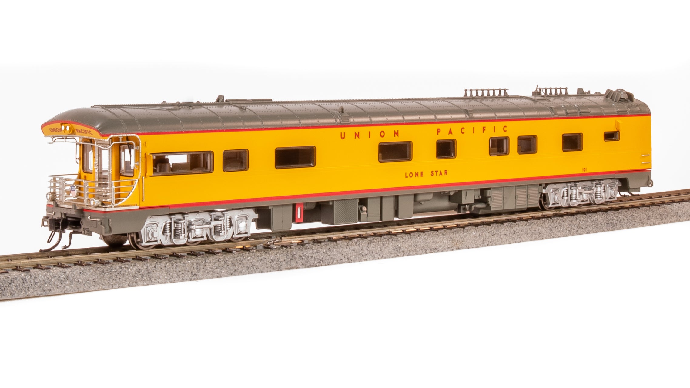 9590 Union Pacific Business Car, UP #101 "Lone Star", 2001-2017 Appearance, UP Shield on Rear, HO