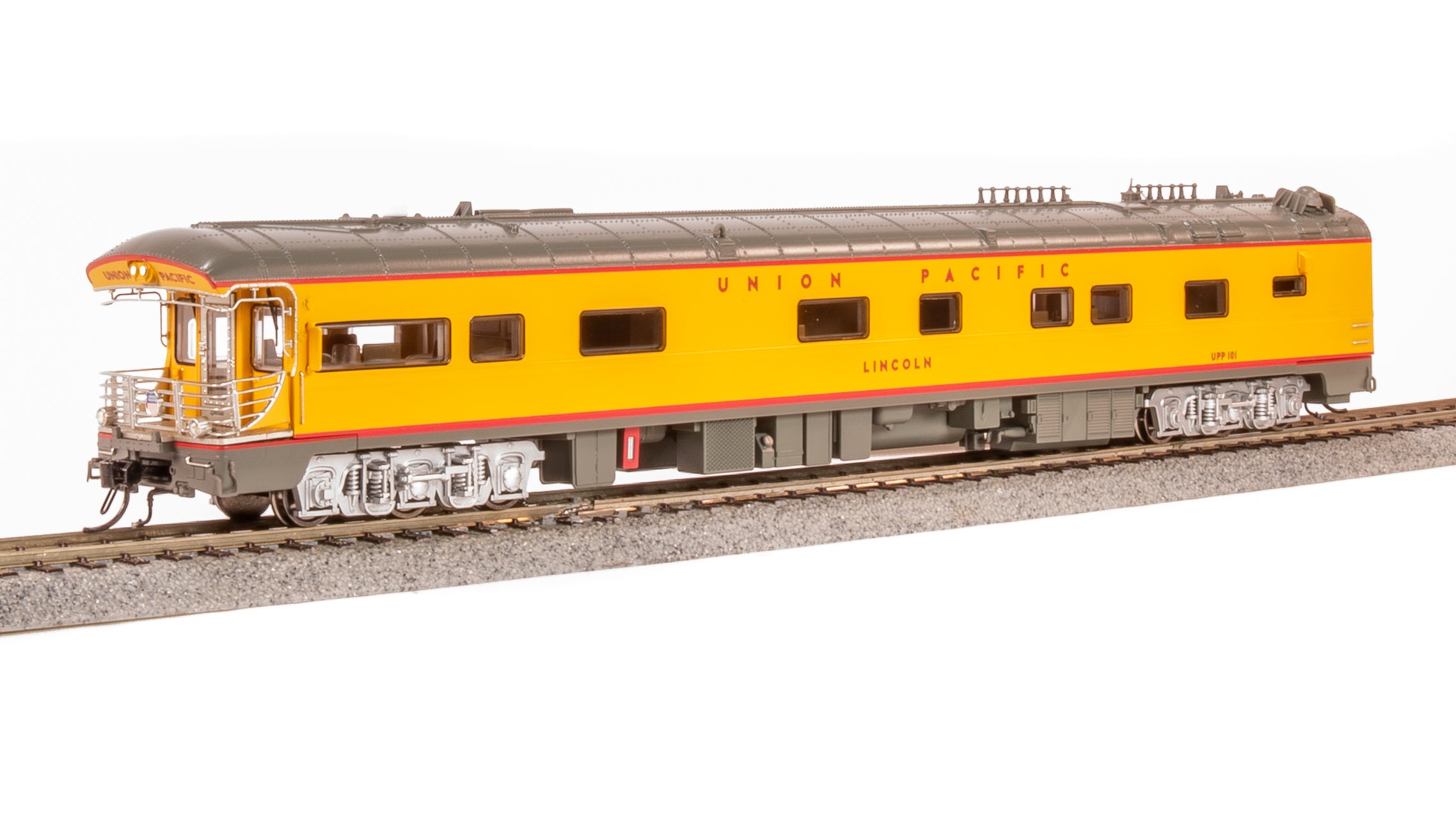 9591 Union Pacific Business Car, UP #101 "Lincoln", 2020-Present Appearance, UP Shield on Rear, HO