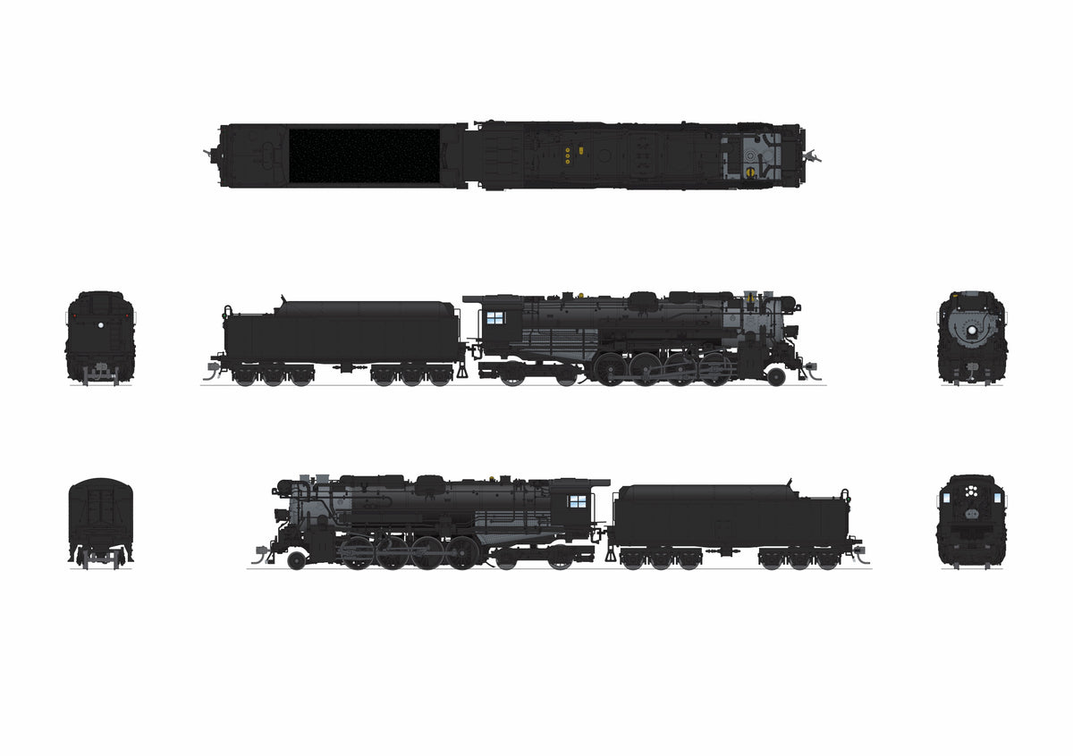 9619 Boston & Albany Berkshire, Unlettered, Decal Sheet in Box, No-Sound / DCC-Ready, HO (BrassBasement.com Exclusive)
