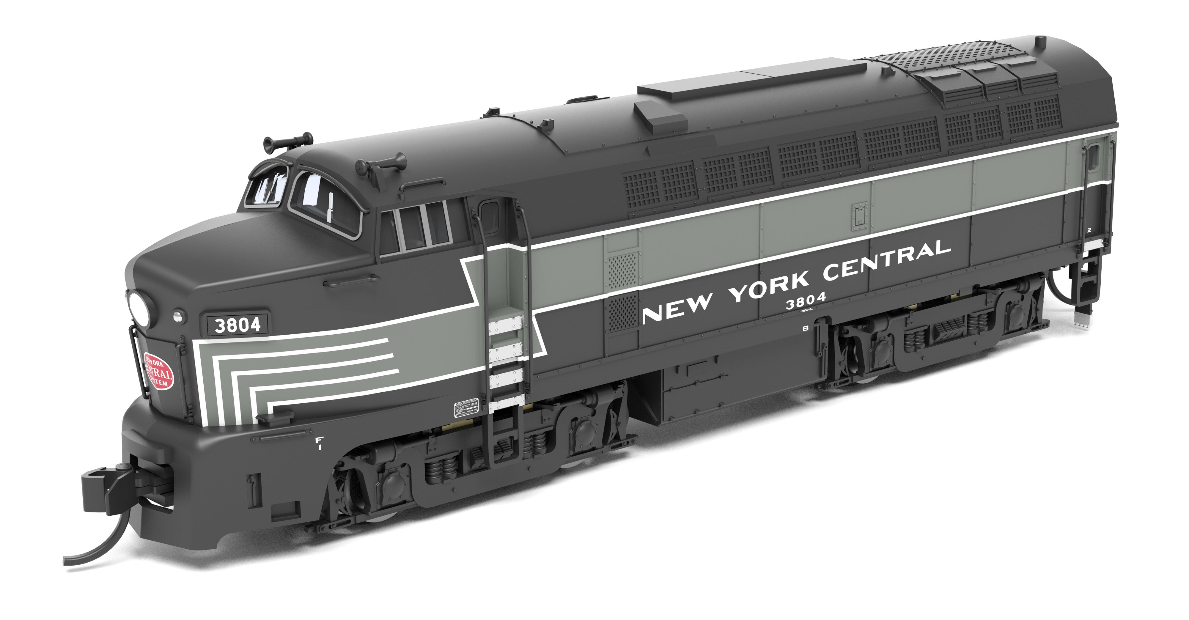 9633 NYC Sharknose, RF-16 A/B set, 3804/3706, Lightning Stripe, A-unit Paragon4 Sound/DC/DCC, Unpowered B-unit, N