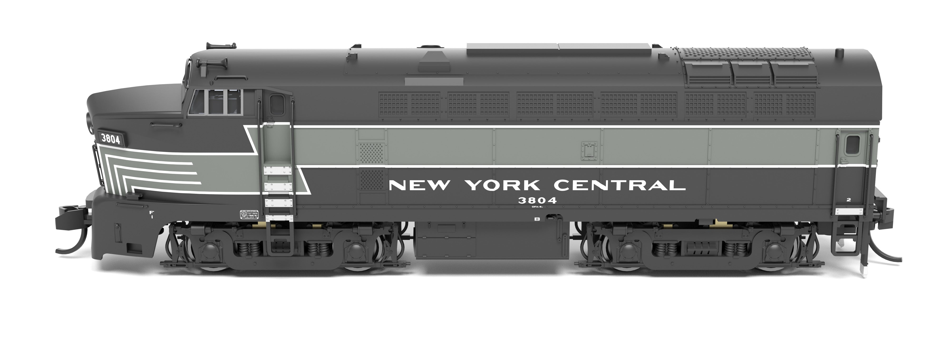 9633 NYC Sharknose, RF-16 A/B set, 3804/3706, Lightning Stripe, A-unit Paragon4 Sound/DC/DCC, Unpowered B-unit, N