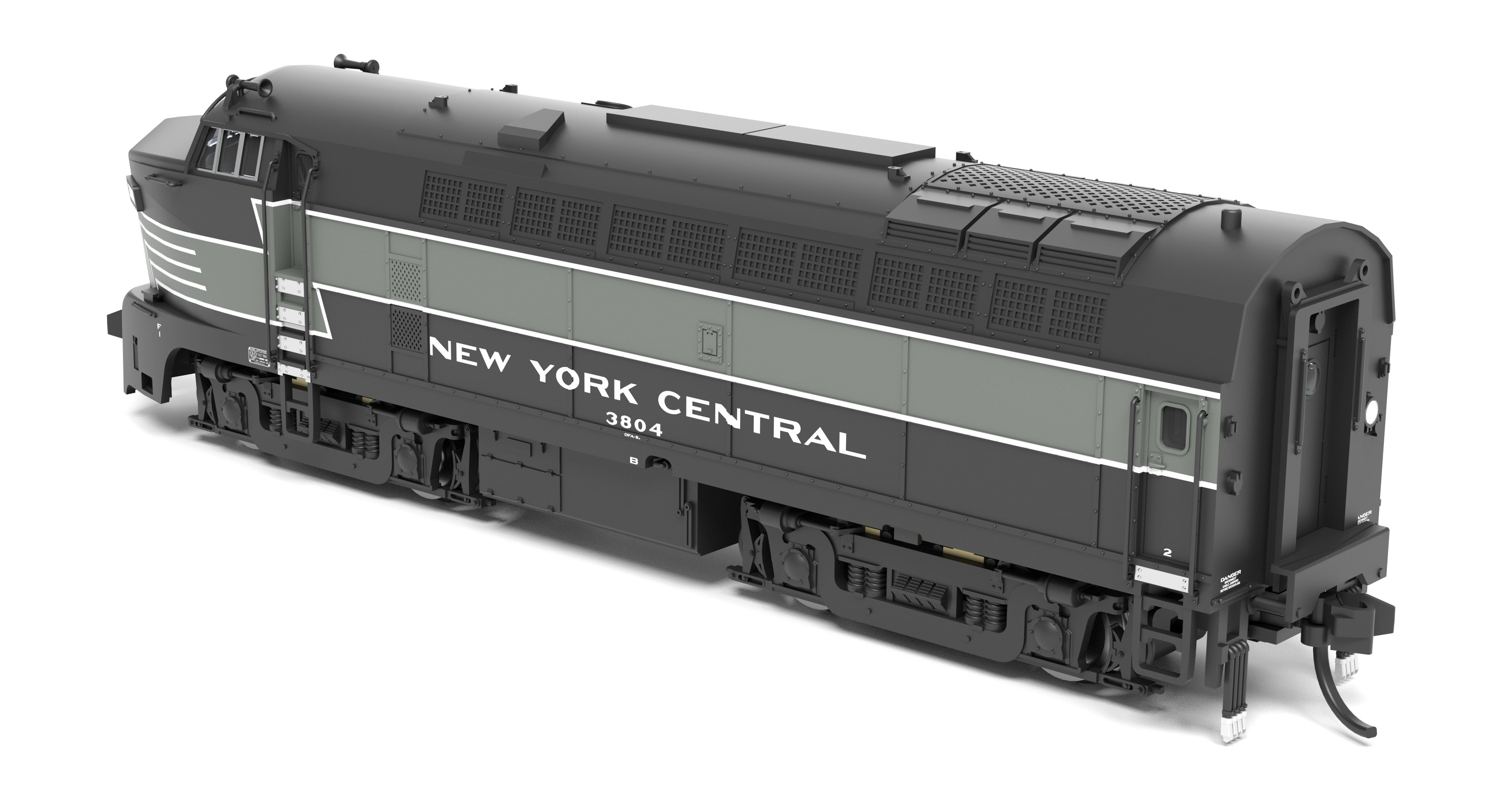 9633 NYC Sharknose, RF-16 A/B set, 3804/3706, Lightning Stripe, A-unit Paragon4 Sound/DC/DCC, Unpowered B-unit, N