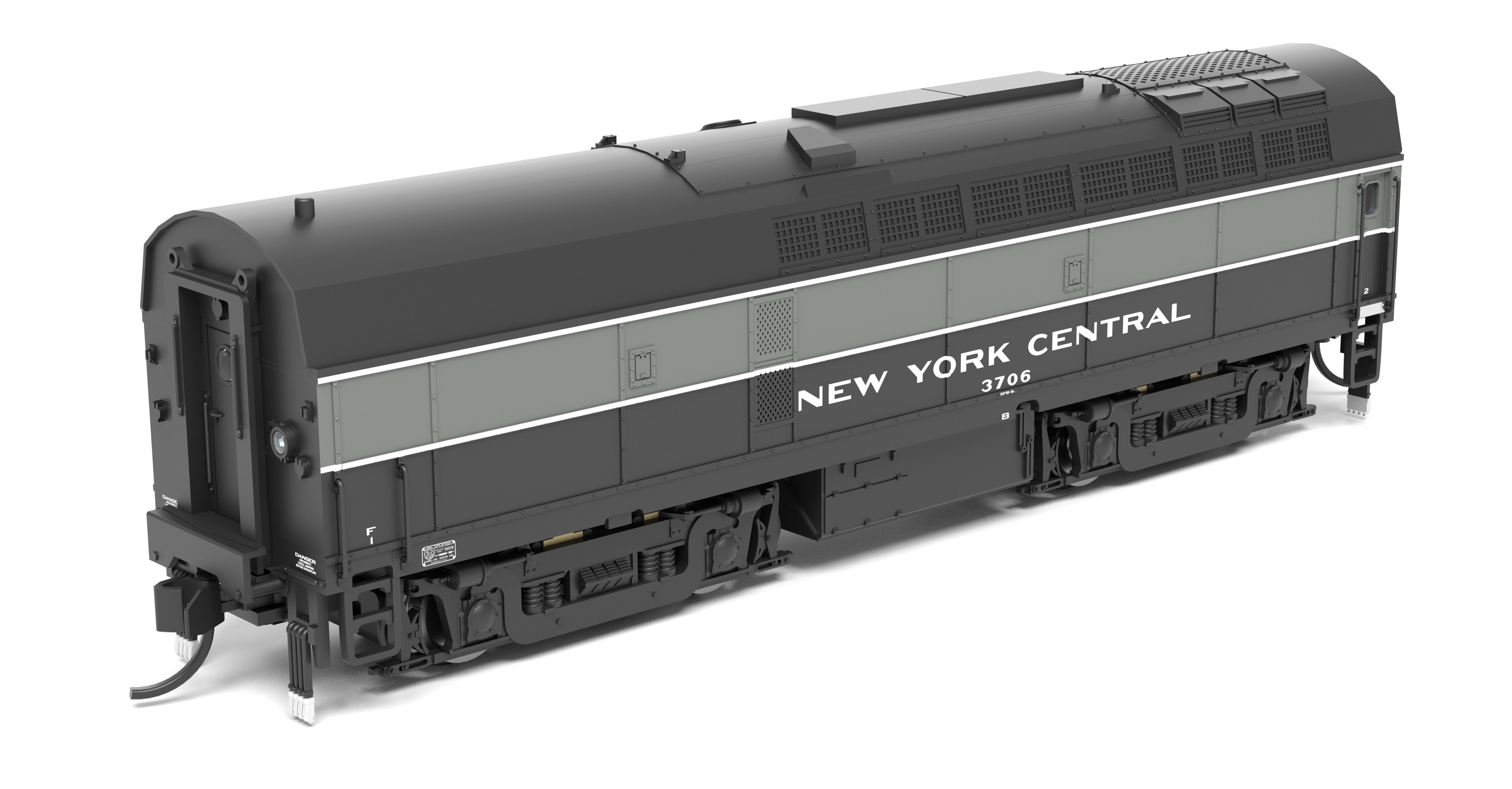 9633 NYC Sharknose, RF-16 A/B set, 3804/3706, Lightning Stripe, A-unit Paragon4 Sound/DC/DCC, Unpowered B-unit, N