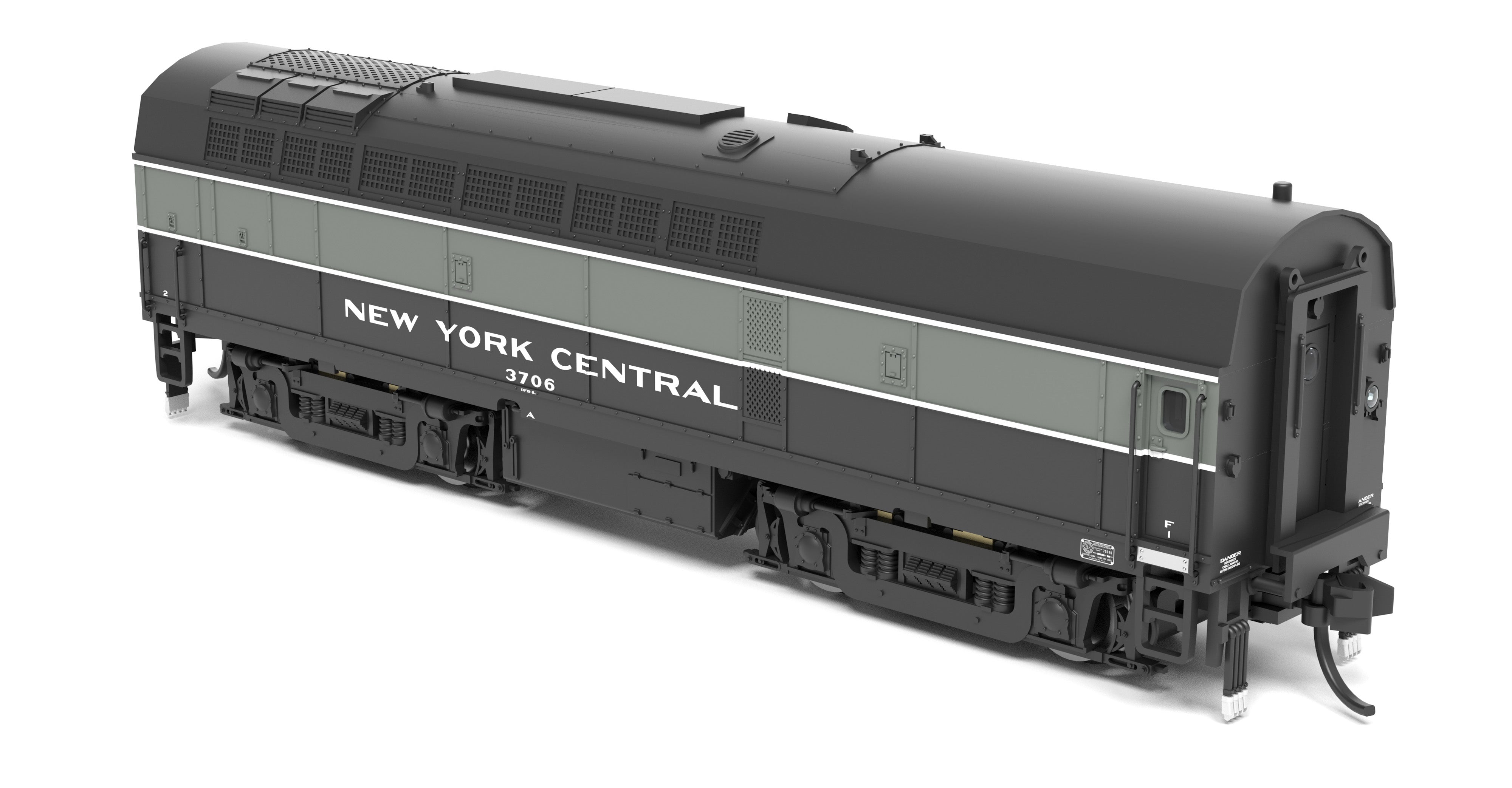 9633 NYC Sharknose, RF-16 A/B set, 3804/3706, Lightning Stripe, A-unit Paragon4 Sound/DC/DCC, Unpowered B-unit, N