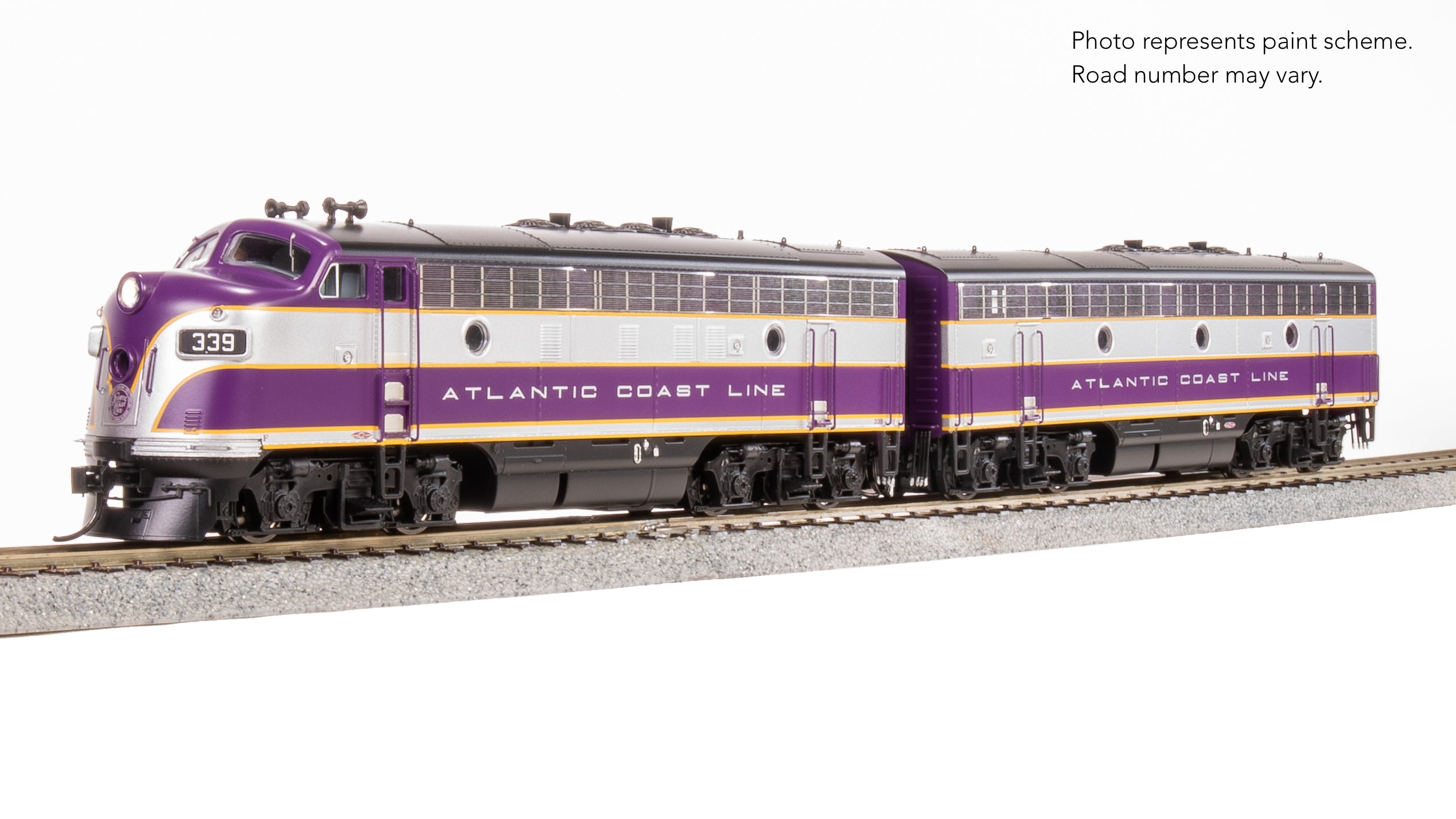 9650 EMD F3 A/B, ACL 339/339B, Purple & Silver, A-unit Paragon4 Sound/DC/DCC, Unpowered B, HO