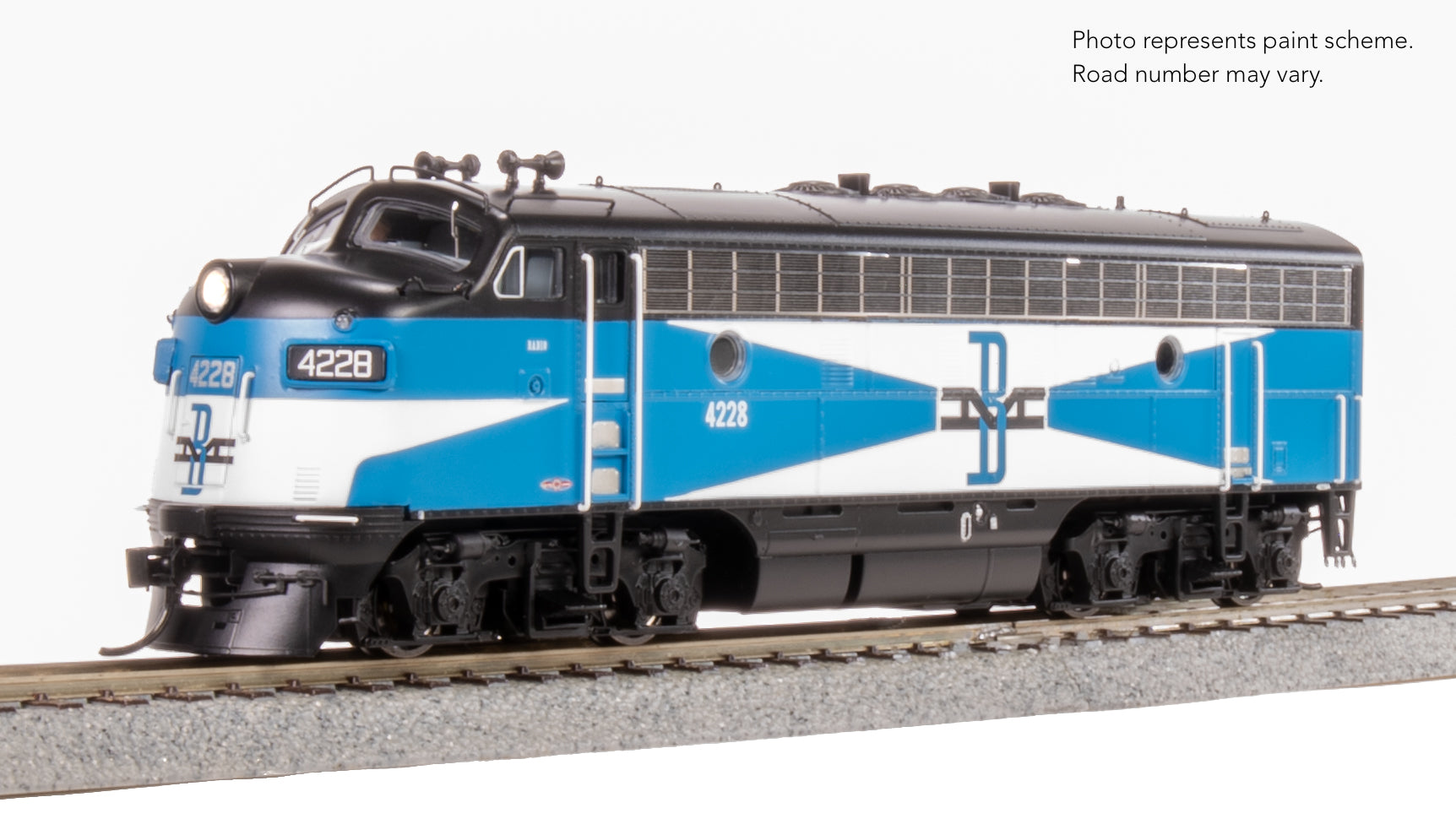 9656 EMD F3A, B&M 4228A, Blue McGinnis, Paragon4 Sound/DC/DCC, HO