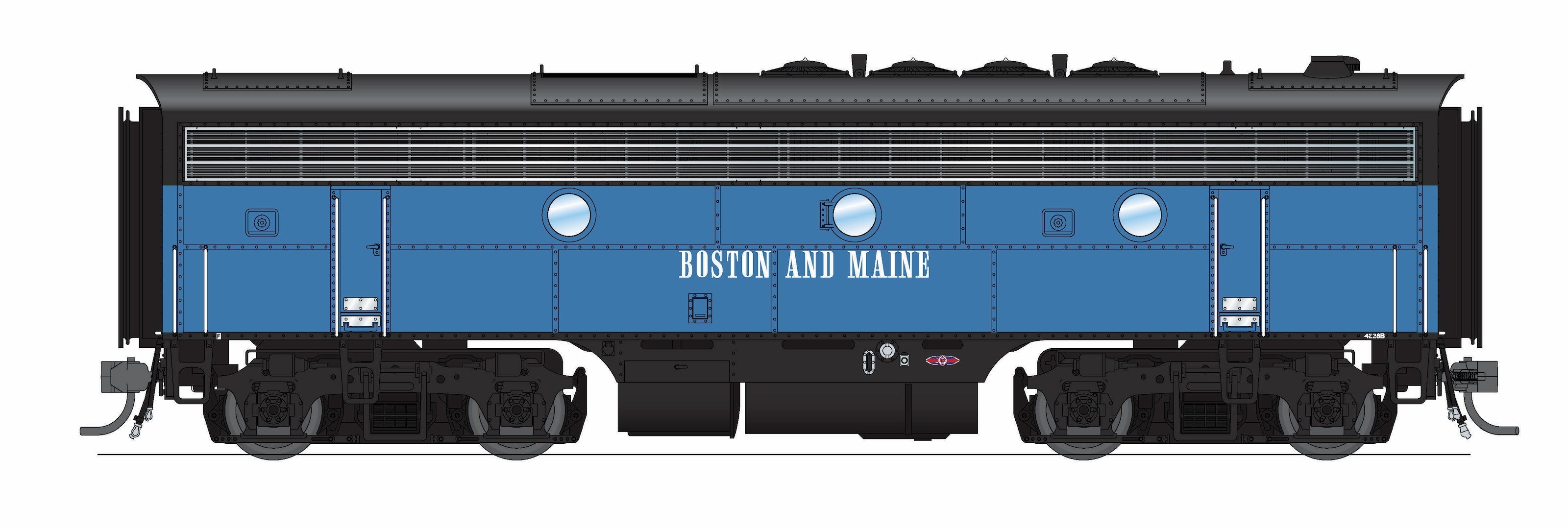 REFURBISHED R9659 EMD F3B, B&M 4228B, Blue McGinnis, No-Sound / DCC-Ready, HO