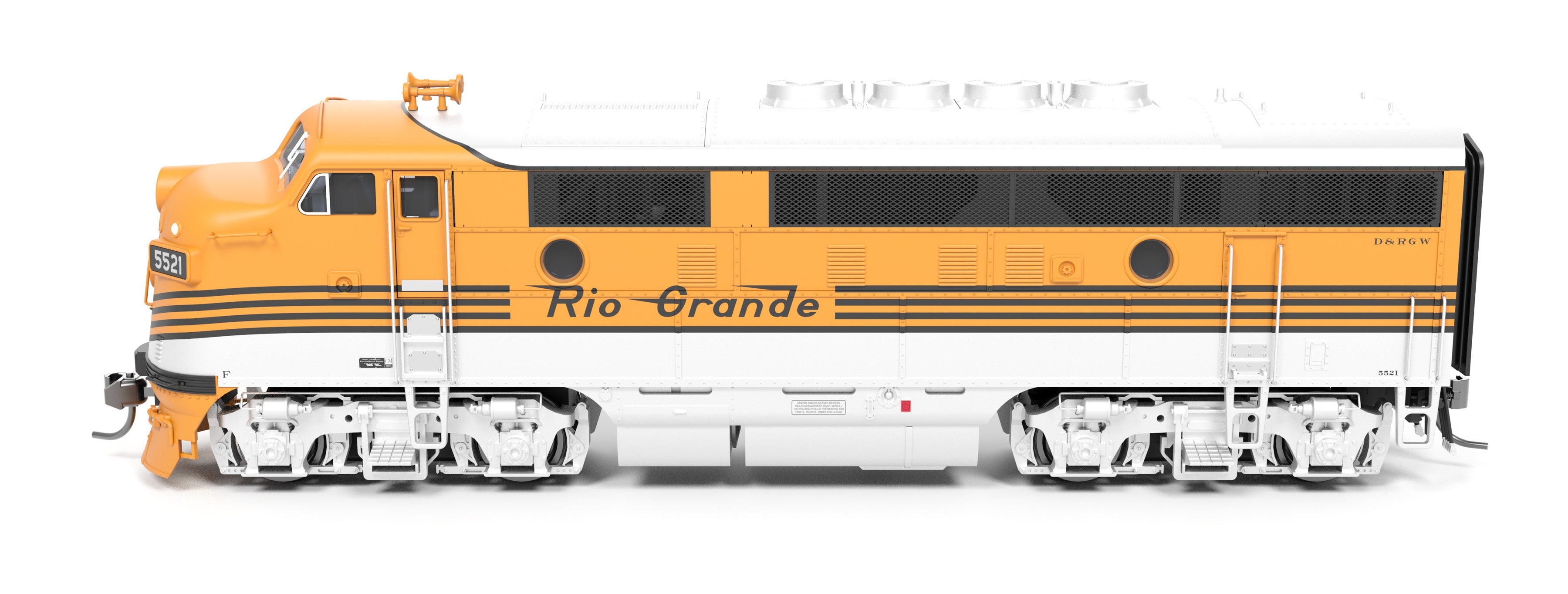 REFURBISHED R9666 EMD F3A/B, DRGW 5521/5522, "Prospector Scheme", A-unit Paragon4 Sound/DC/DCC, Unpowered B, HO