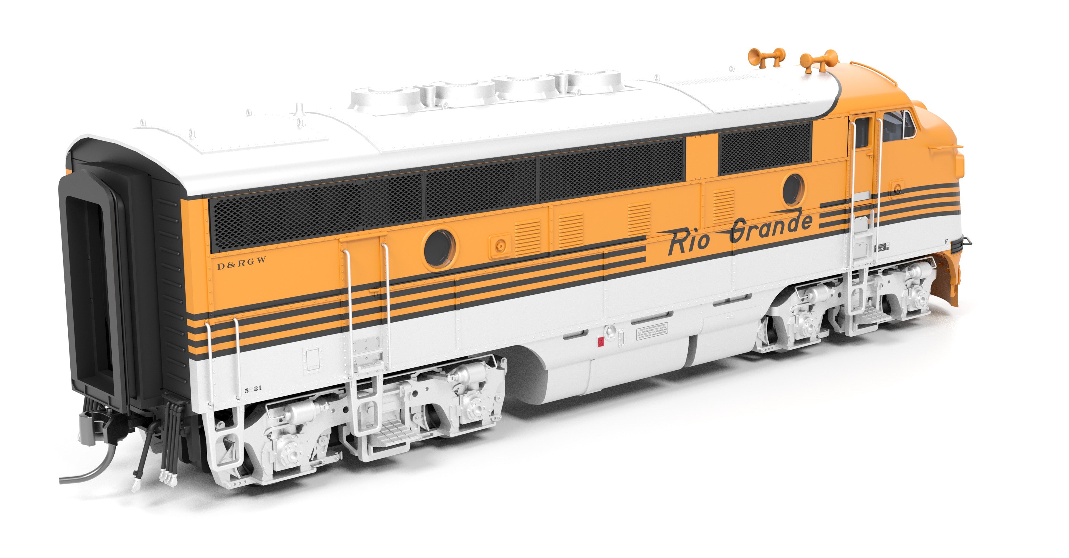 REFURBISHED R9666 EMD F3A/B, DRGW 5521/5522, "Prospector Scheme", A-unit Paragon4 Sound/DC/DCC, Unpowered B, HO