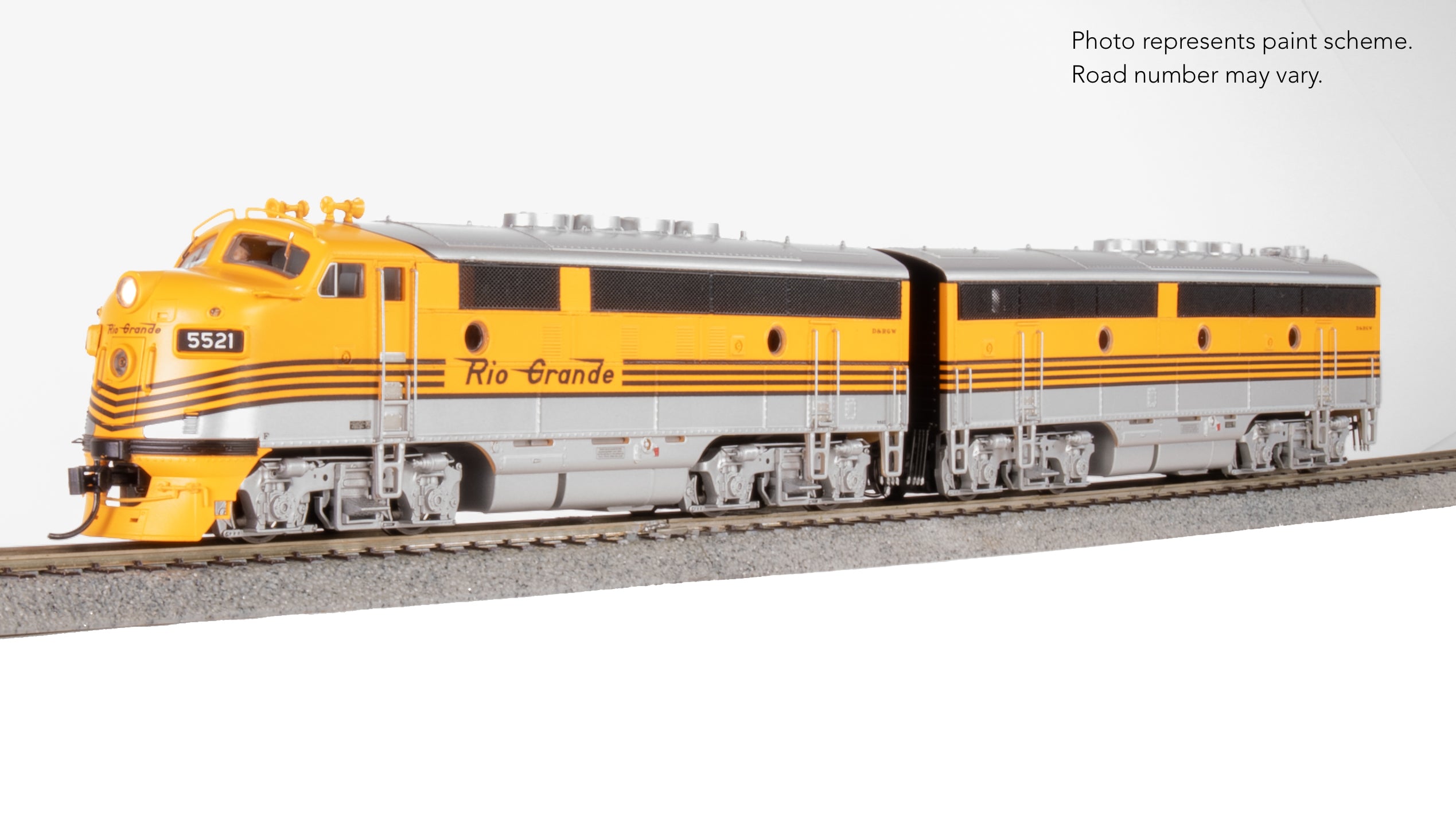 9666 EMD F3A/B, DRGW 5521/5522, "Prospector Scheme", A-unit Paragon4 Sound/DC/DCC, Unpowered B, HO