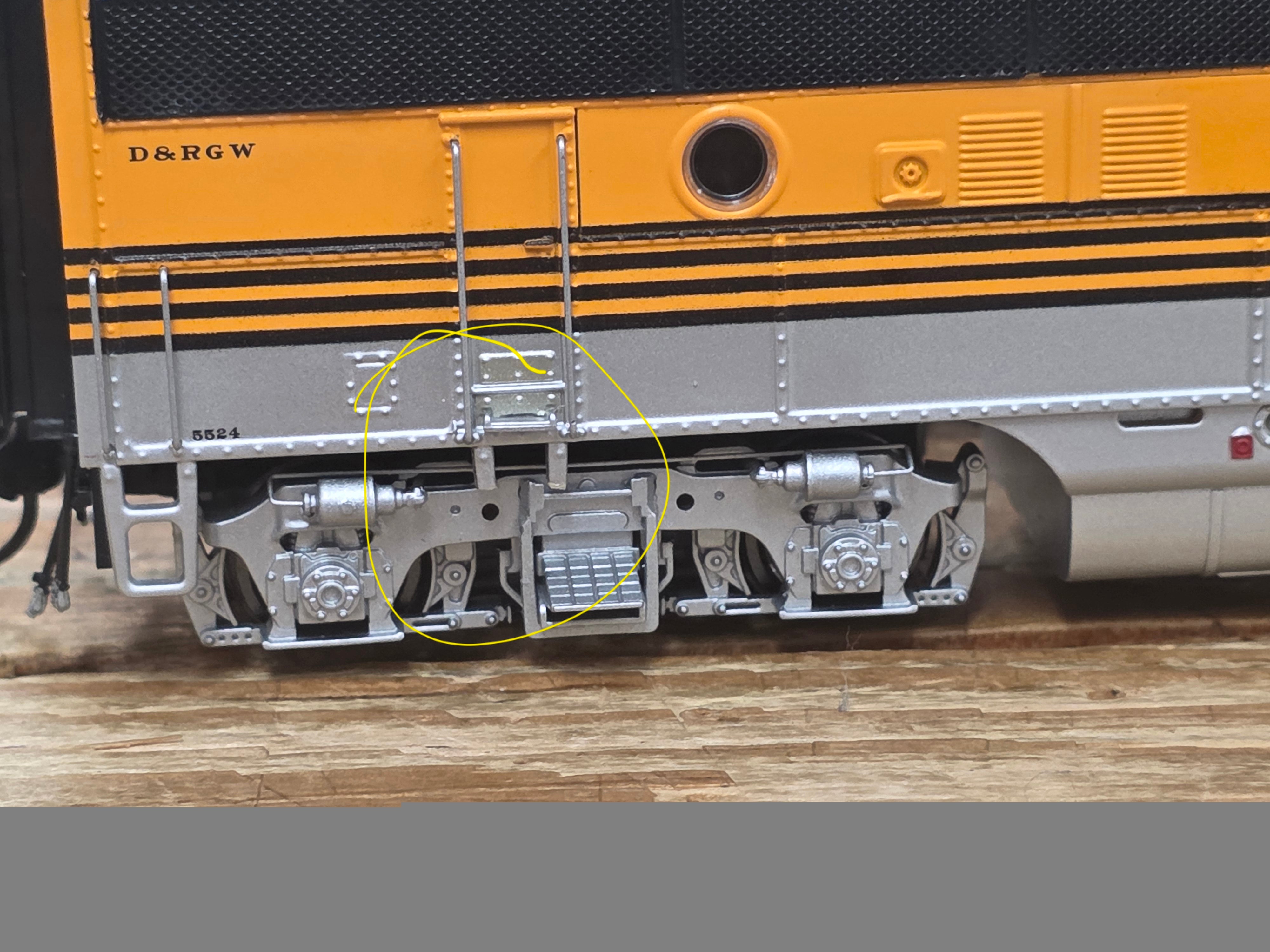 **BLEMISHED (see photos, sold as-is) REFURBISHED BR9668 EMD F3A, DRGW 5524, "Prospector Scheme", Paragon4 Sound/DC/DCC, HO (Copy)