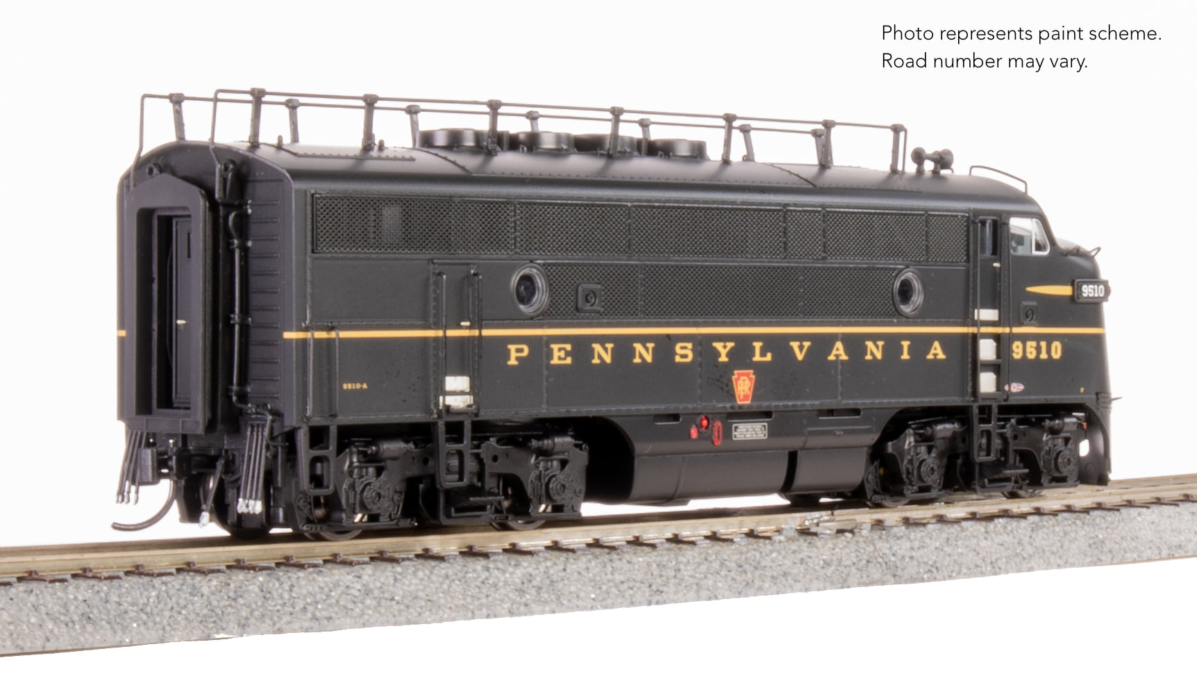 9673 EMD F3 A/B, PRR 9510A/9510B, DGLE Single Stripe, A-unit No-Sound / DCC-Ready, Unpowered B, HO