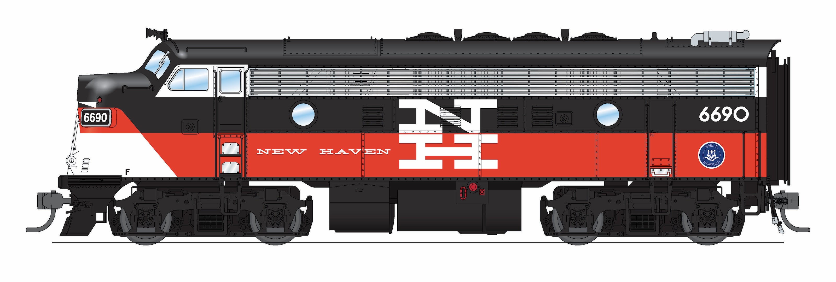 9692 EMD F7A, CDOT 6690, NH McGinnis Scheme, No-Sound / DCC-Ready, HO