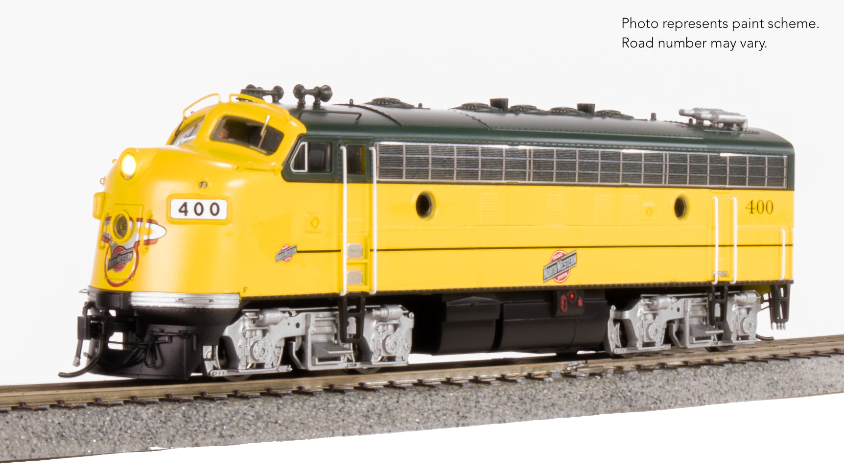 9695 EMD F7 A/B, CNW 400/410, Executive Scheme, A-unit No-Sound / DCC-Ready, Unpowered B, HO