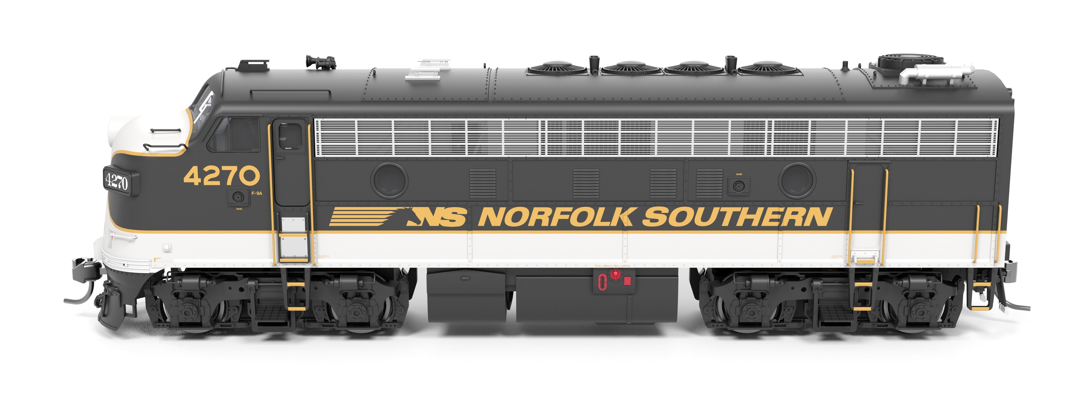 9701 EMD F9/F7 A/B, NS 4270/4275, Tuxedo Scheme, A-unit No-Sound / DCC-Ready, Unpowered B, HO