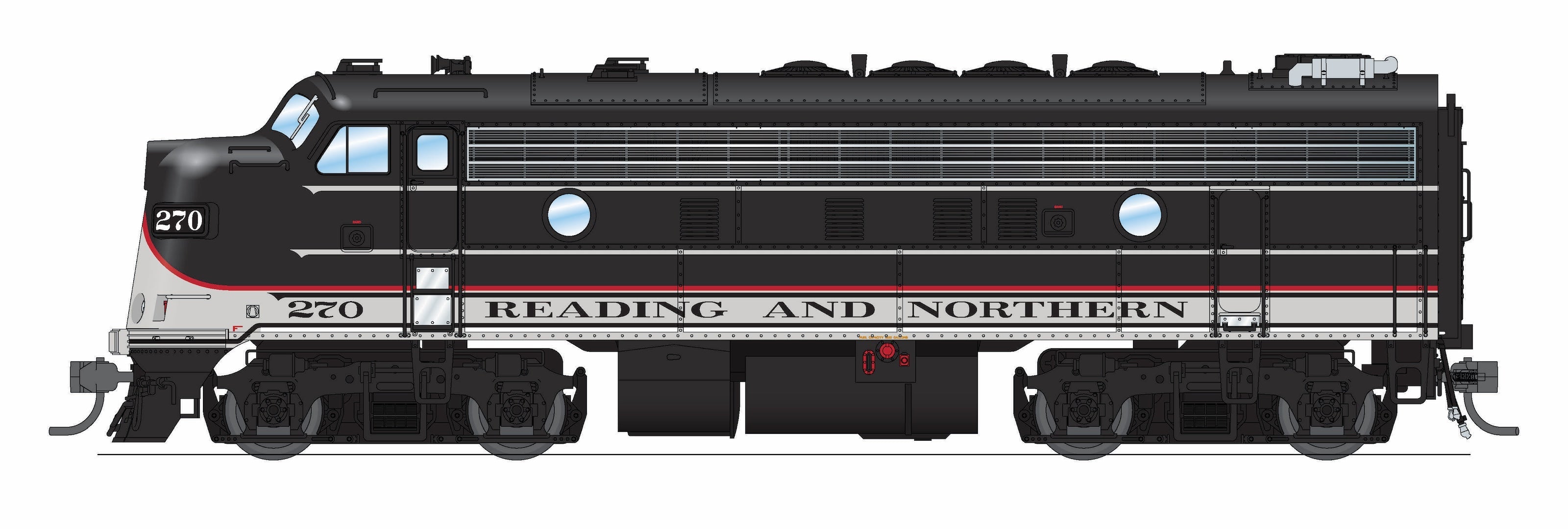 REFURBISHED R9706 EMD F9A, RBMN 270, Modern Excursion Appearance, Paragon4 Sound/DC/DCC, HO