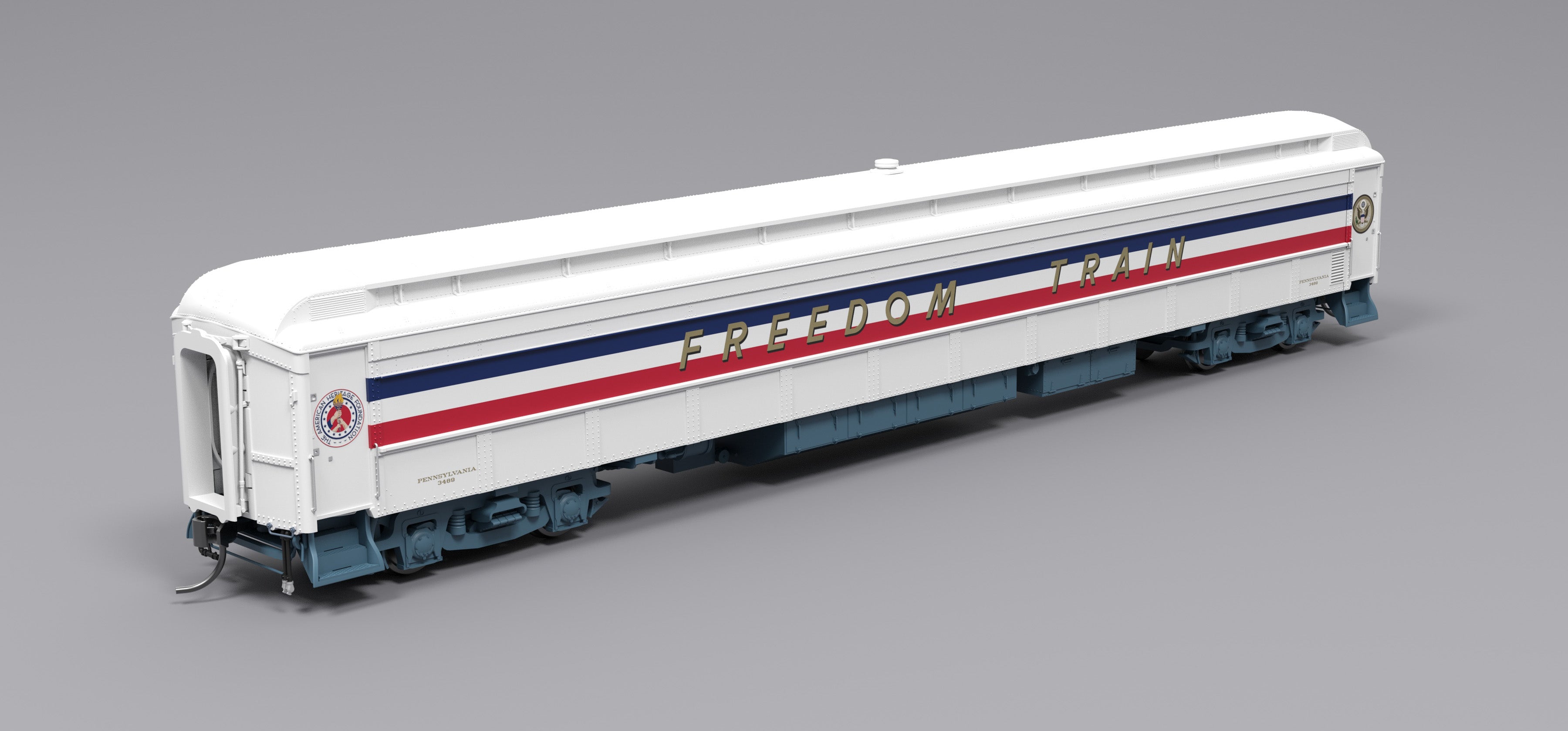 9712 1947 Freedom Train Heavyweight 5-Car Passenger Set, 1947 Scheme, HO Scale